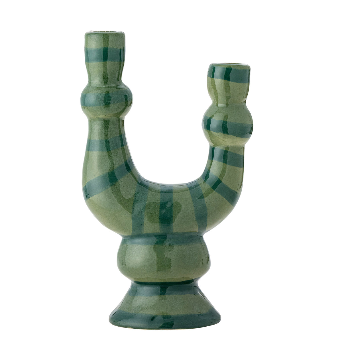 Salandy Kerzenhalter, Grün, Steingut in Green präsentiert im Onlineshop von KAQTU Design AG. Kerzenständer ist von Bloomingville