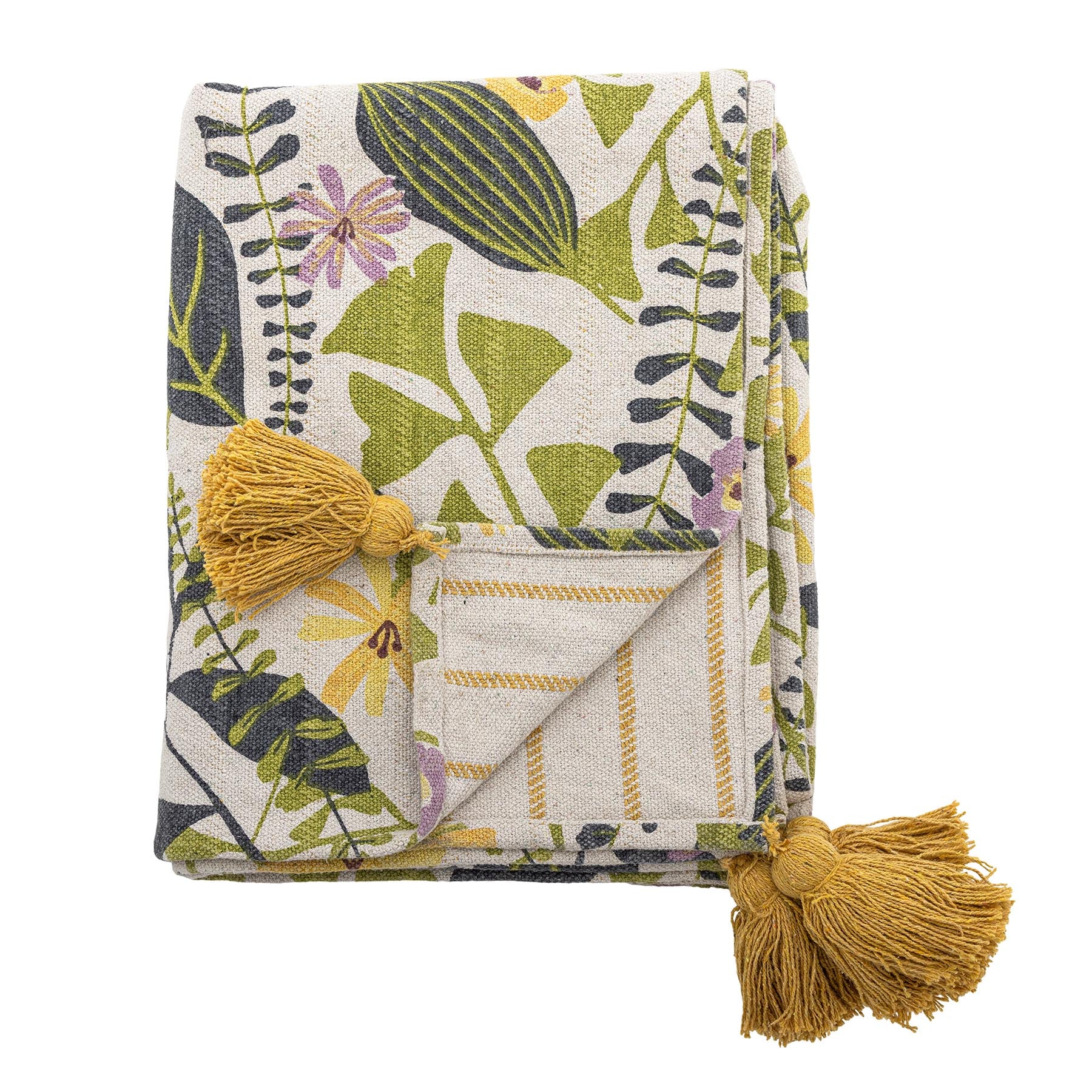 Camelie Decke, Bunt, Recycelte Baumwolle in Multi präsentiert im Onlineshop von KAQTU Design AG. Bettüberwurf ist von Creative Collection