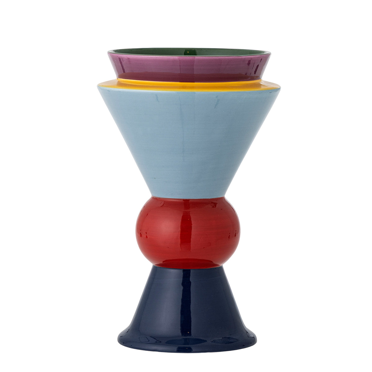 Trilla Vase, Bunt, Keramik in Multi präsentiert im Onlineshop von KAQTU Design AG. Vase ist von Bloomingville