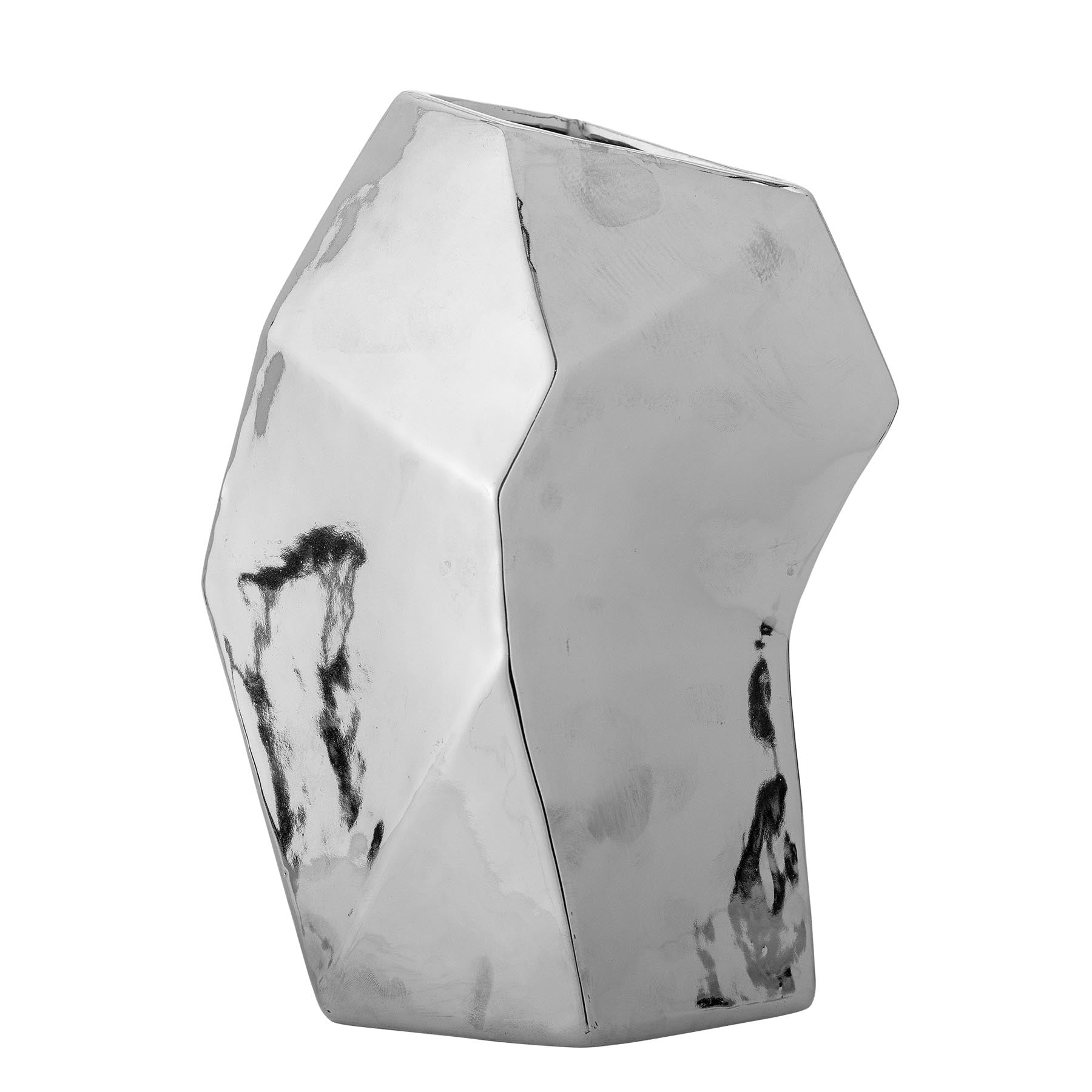 Dimona Vase, Silber, Steingut in Silver präsentiert im Onlineshop von KAQTU Design AG. Vase ist von Bloomingville