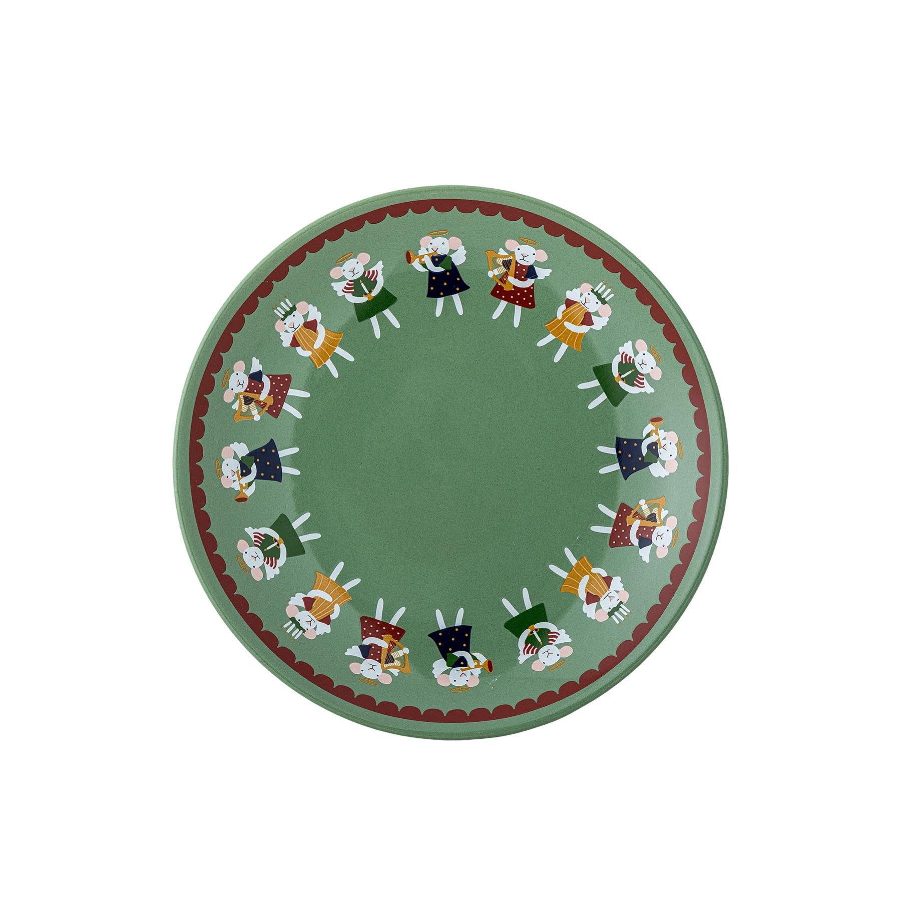 Peo Teller, Grün, Steingut in Green präsentiert im Onlineshop von KAQTU Design AG. Teller ist von Bloomingville