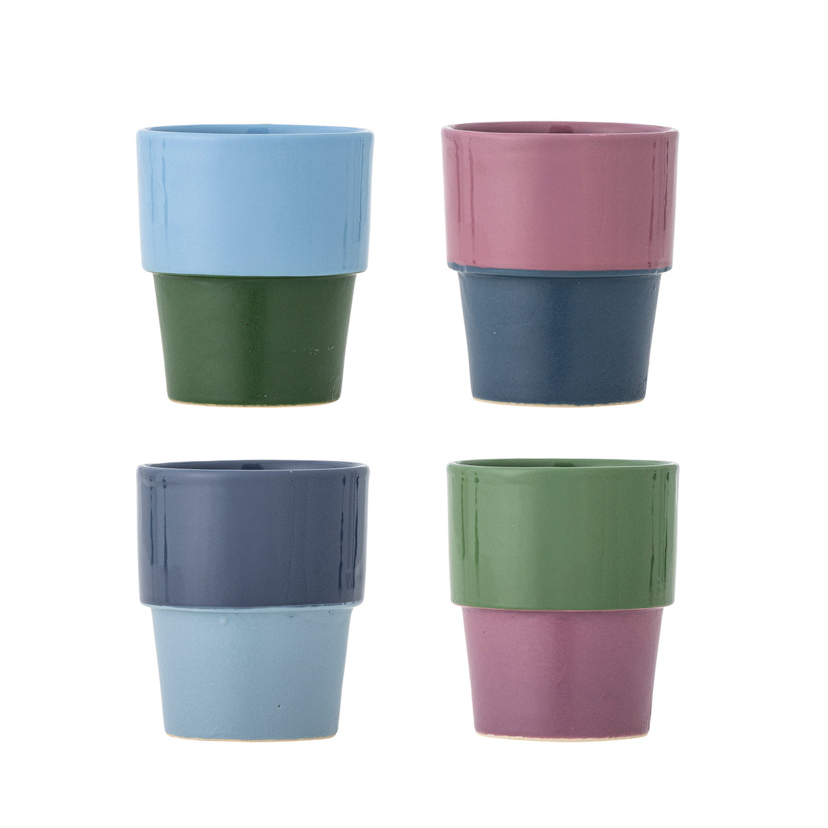 Ewan Tasse, Bunt, Steingut in Multi präsentiert im Onlineshop von KAQTU Design AG. Tasse ist von Bloomingville