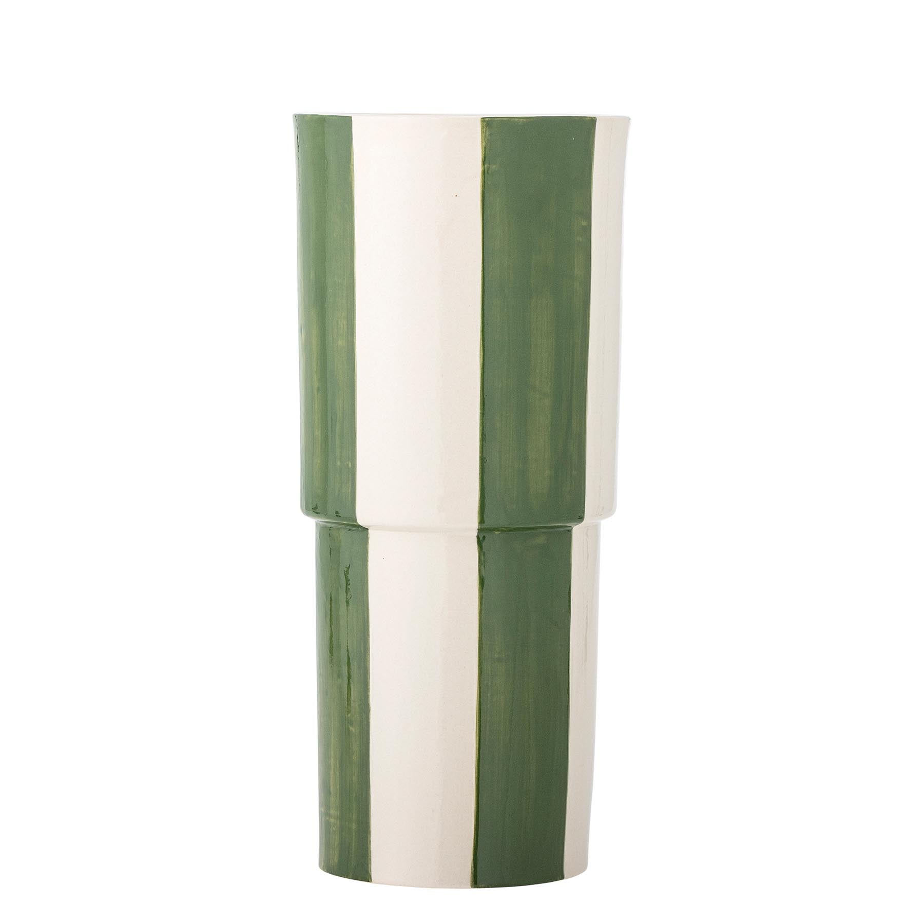 Floki Vase, Grün, Steingut in Green präsentiert im Onlineshop von KAQTU Design AG. Vase ist von Bloomingville