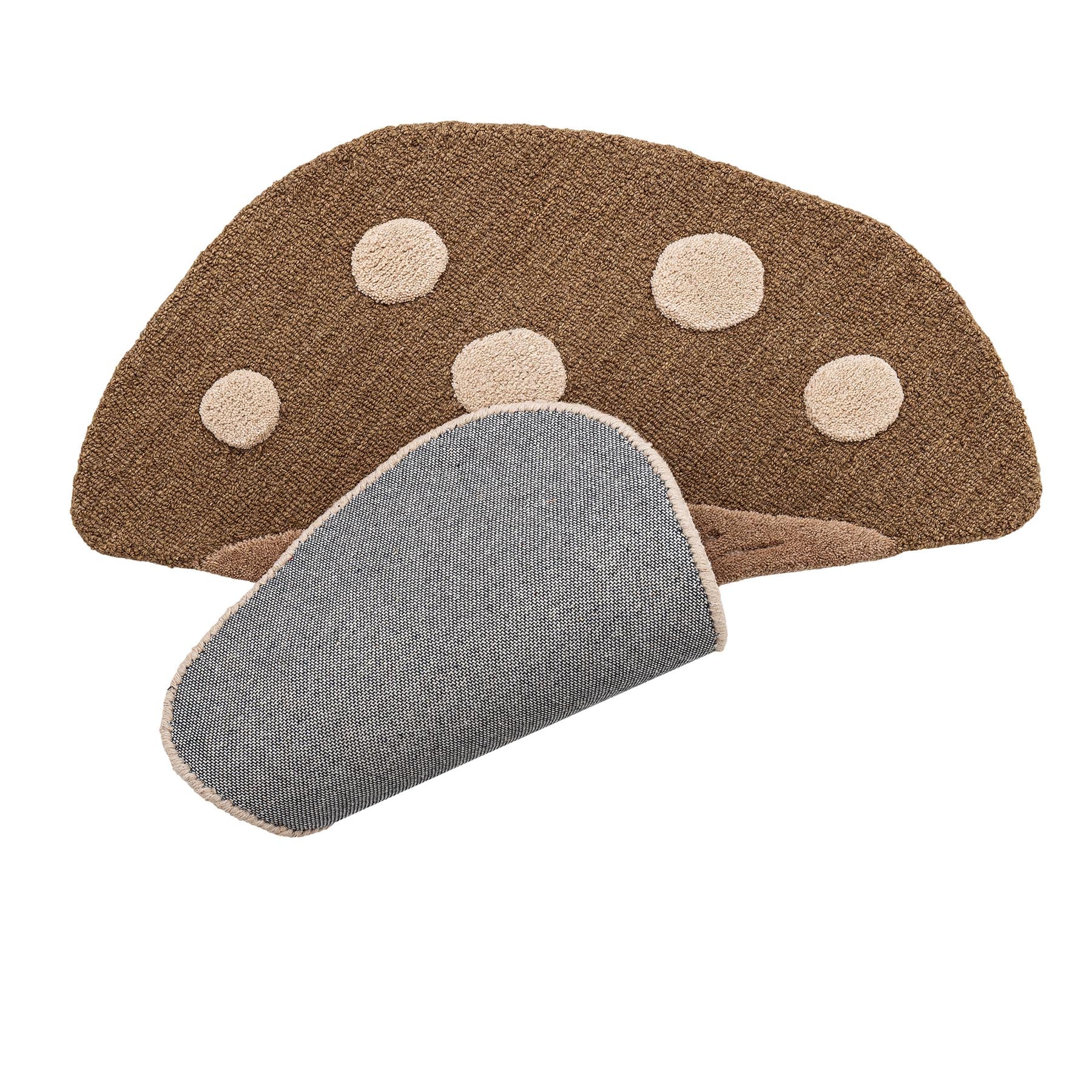 Mushroom Teppich, Braun, Wolle in Brown präsentiert im Onlineshop von KAQTU Design AG. Teppich ist von Bloomingville Mini