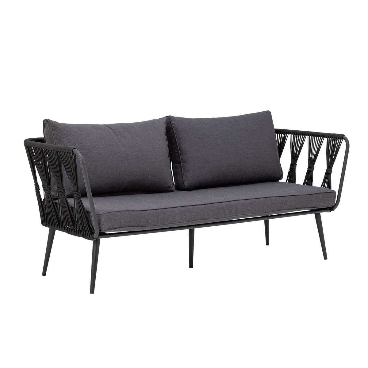 Pavone Sofa, Schwarz, Metall in Black präsentiert im Onlineshop von KAQTU Design AG. Lounge Sofa ist von Bloomingville