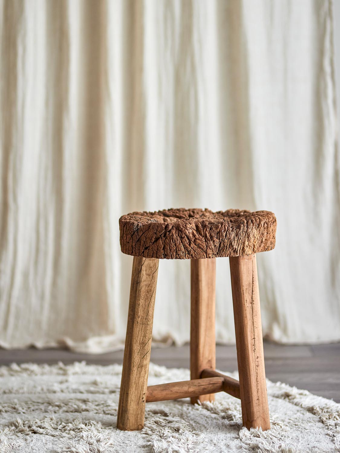 Delray Hocker, Natur, Recyceltes Holz in Nature präsentiert im Onlineshop von KAQTU Design AG. Hocker ist von Bloomingville