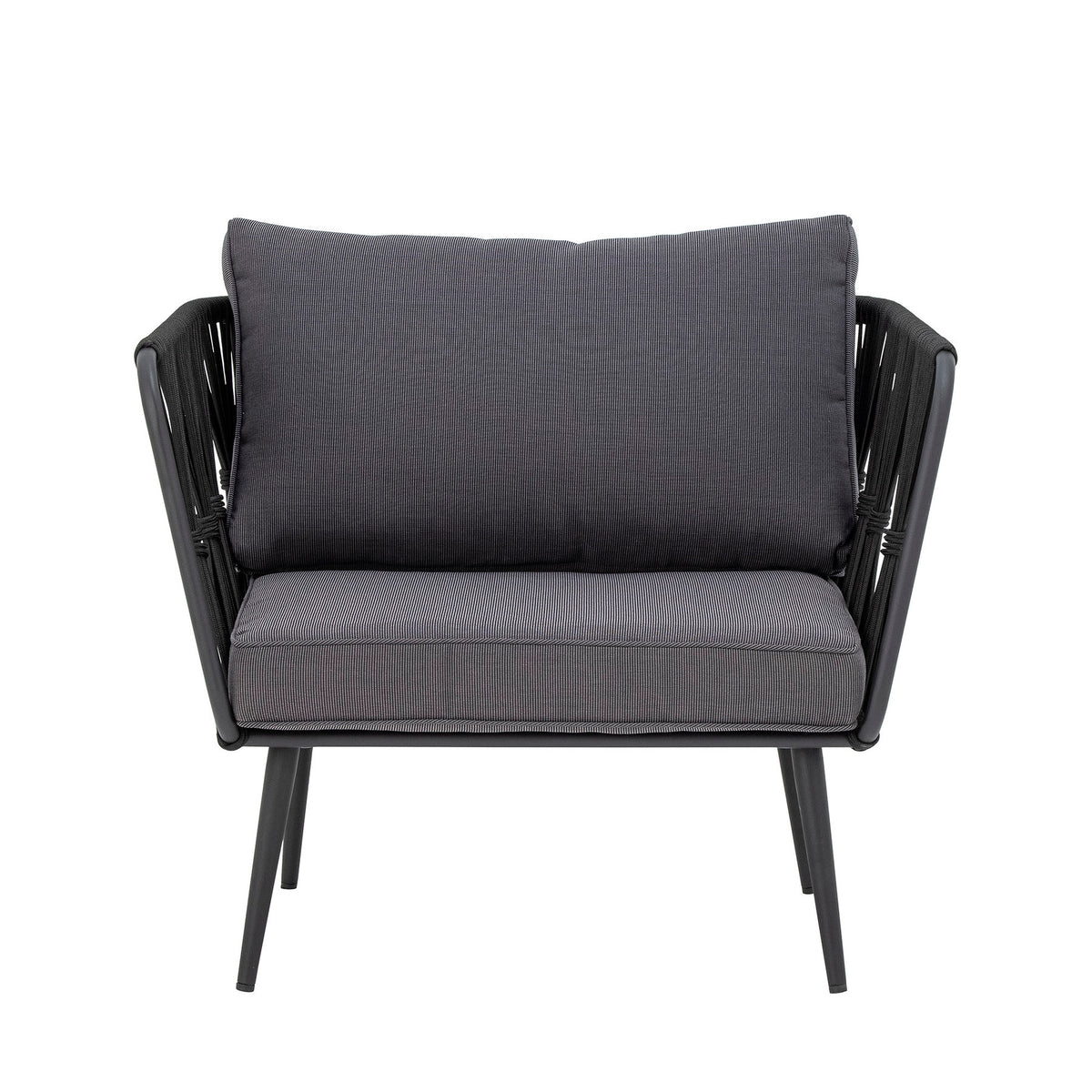 Pavone Fire-resistant Loungesessel, Schwarz, Metall in Schwarz präsentiert im Onlineshop von KAQTU Design AG. Sessel ist von Bloomingville