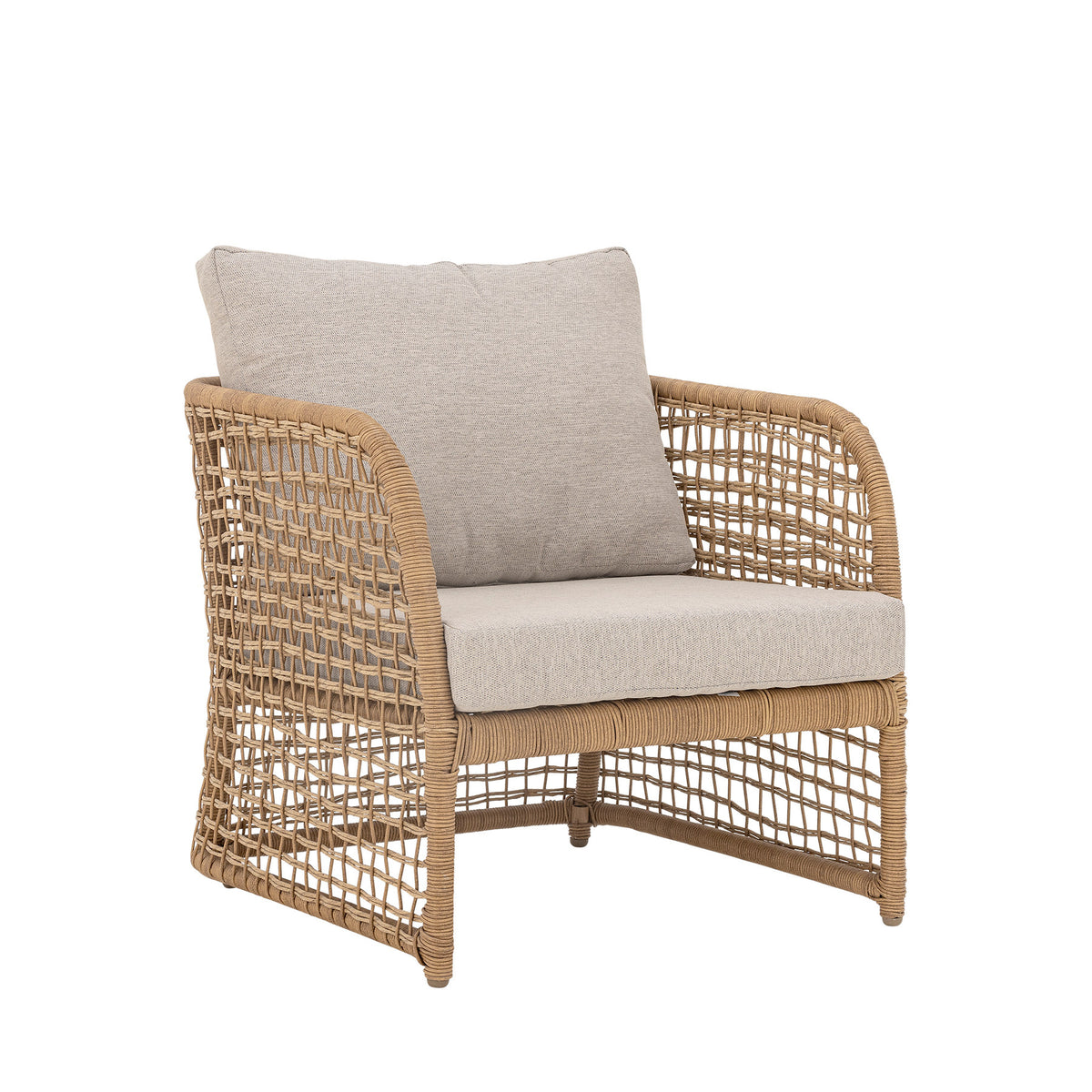 Penzano Loungesessel, Natur, Polyrattan in Natur präsentiert im Onlineshop von KAQTU Design AG. Outdoor-Sessel mit Armlehnen ist von Bloomingville