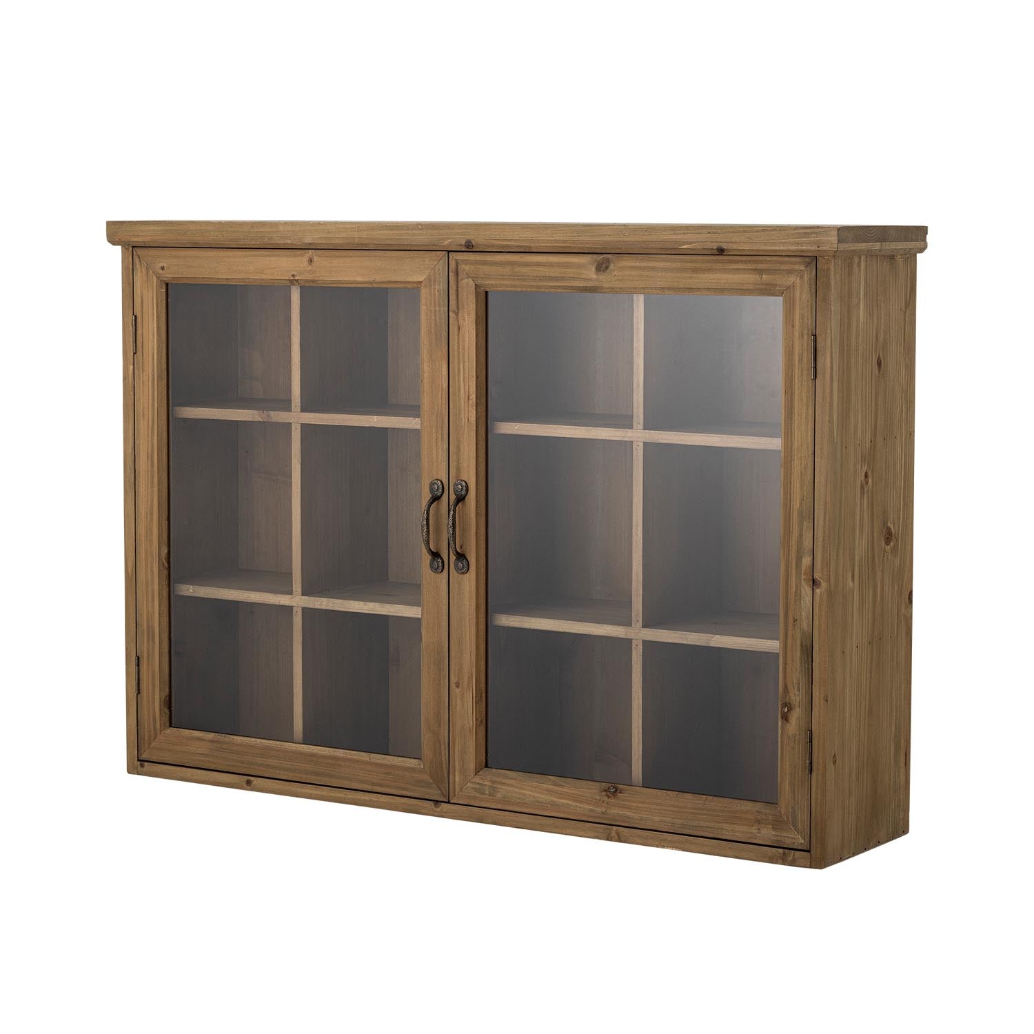 Entdecken Sie das Ruthie Kabinett von Bloomingville: Ein eleganter Vitrinenschrank aus Kiefernholz, ideal zur Präsentation und Aufbewahrung.