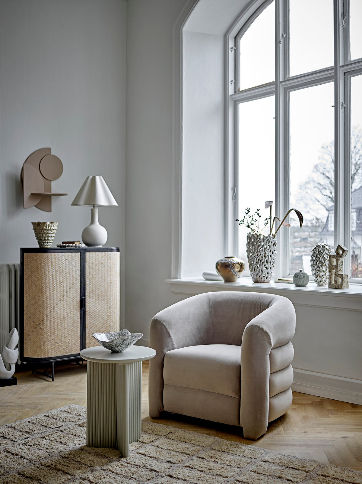 Joel Loungesessel, Grau, Polyester in Grau präsentiert im Onlineshop von KAQTU Design AG. Sessel ist von Bloomingville