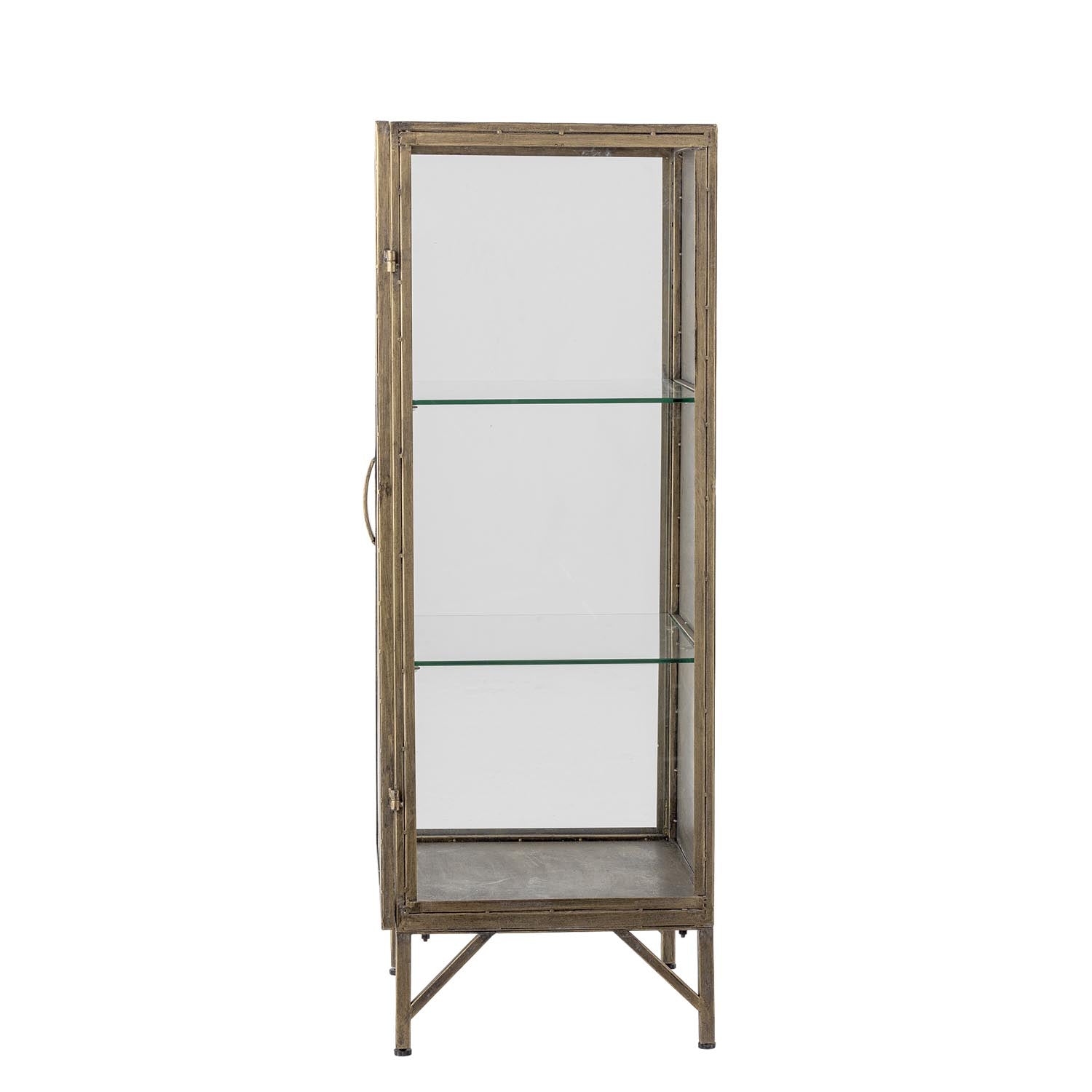 Saone Kabinett, Brass, Gehärtetes Glas in Messing präsentiert im Onlineshop von KAQTU Design AG. Standregal ist von Bloomingville