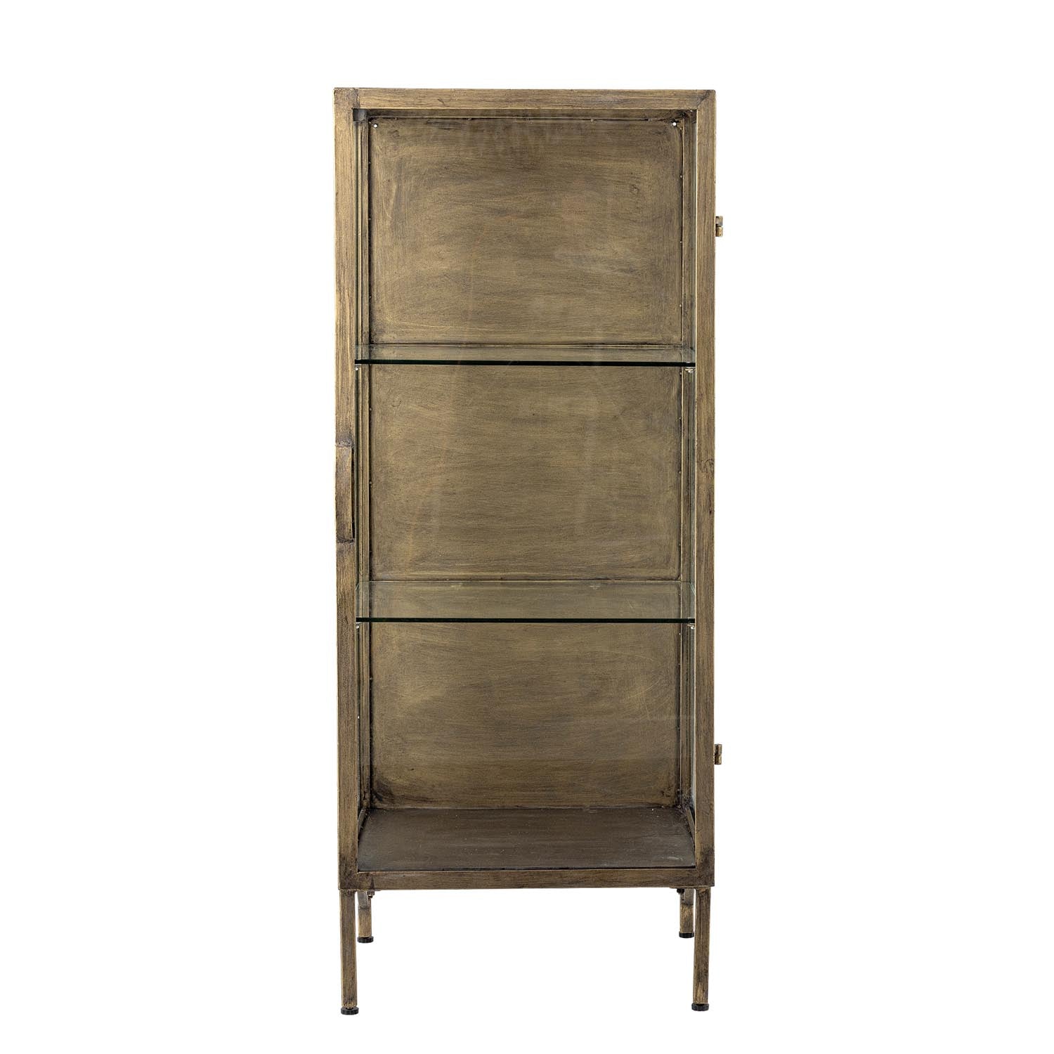 Saone Kabinett, Brass, Gehärtetes Glas in Messing präsentiert im Onlineshop von KAQTU Design AG. Standregal ist von Bloomingville