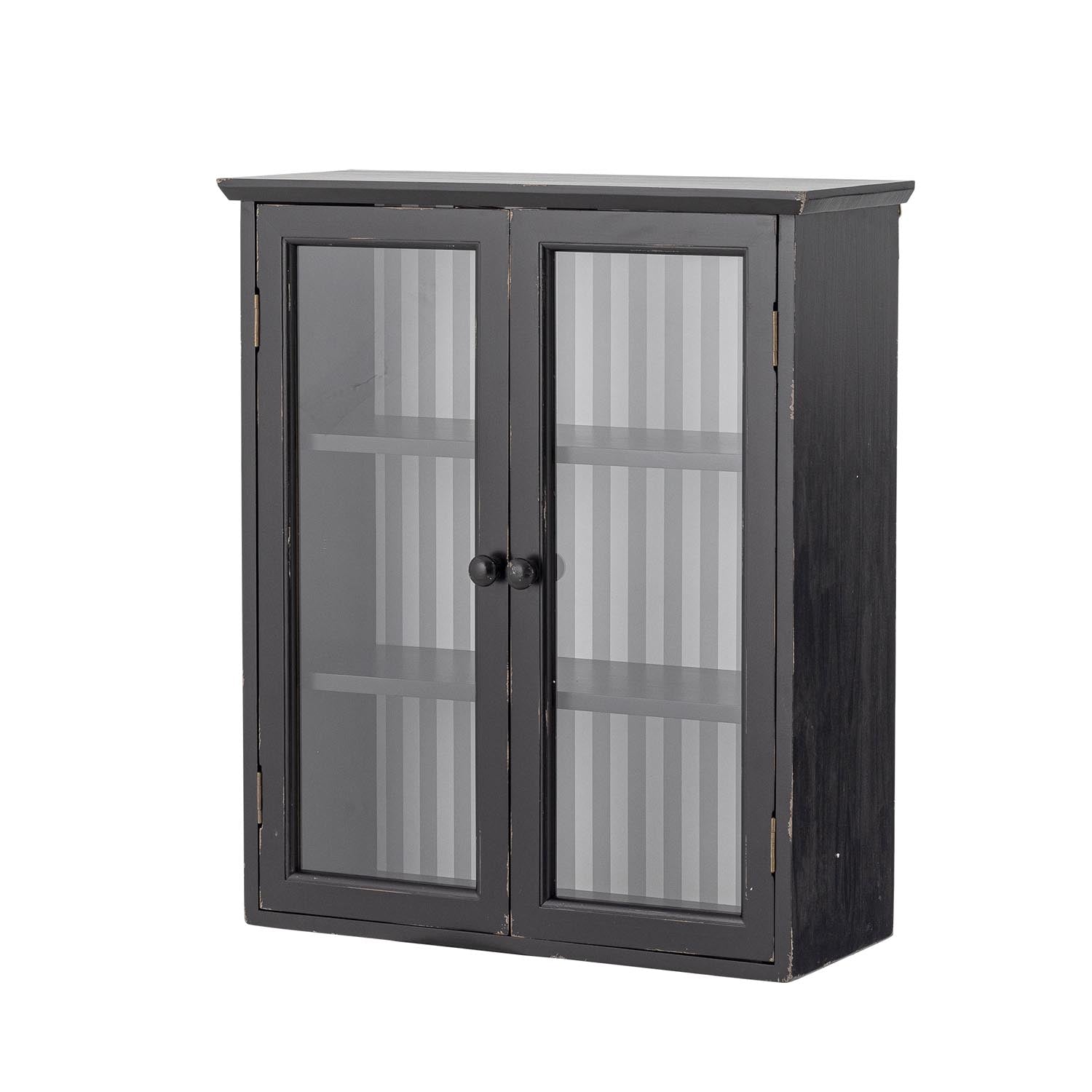 Hazem Kabinett, Schwarz, Tannenholz in Schwarz präsentiert im Onlineshop von KAQTU Design AG. Standregal ist von Creative Collection