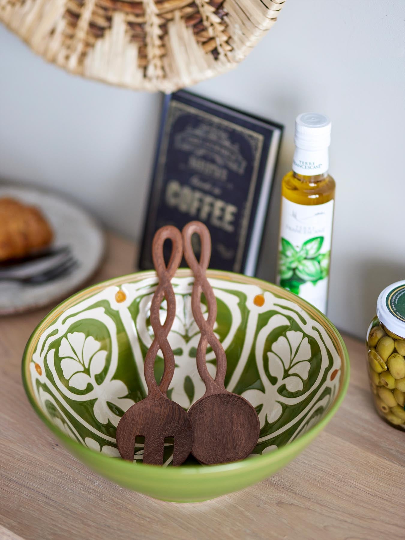 Pinar Salatbesteck, Braun, Akazie in Braun präsentiert im Onlineshop von KAQTU Design AG. Aufbewahrungsdose ist von Bloomingville