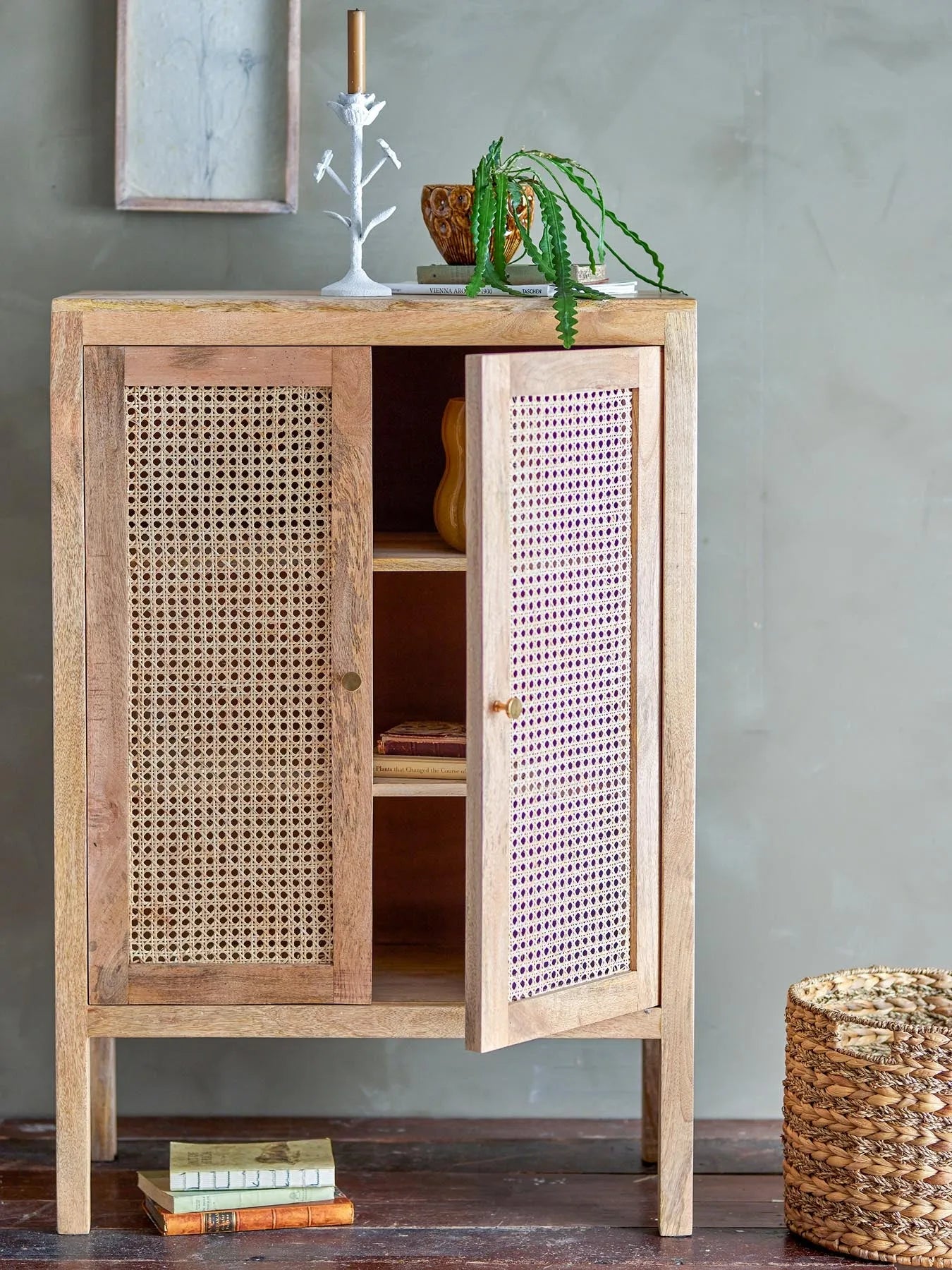Paulo Kabinett, Natur, FSC®MIX, Mango in Natur präsentiert im Onlineshop von KAQTU Design AG. Standregal ist von Creative Collection