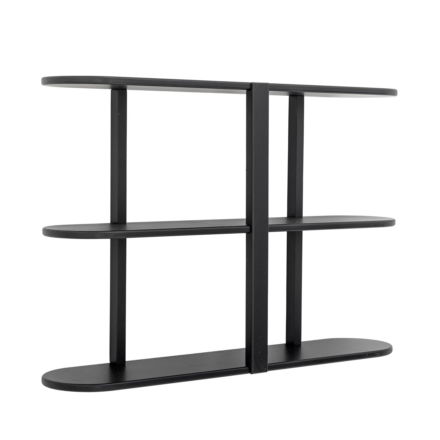 Entdecken Sie das Vicente Regal von Bloomingville: Elegantes, schwarzes MDF-Regal mit skulpturalem Design und vielseitigen Ablagemöglichkeiten.