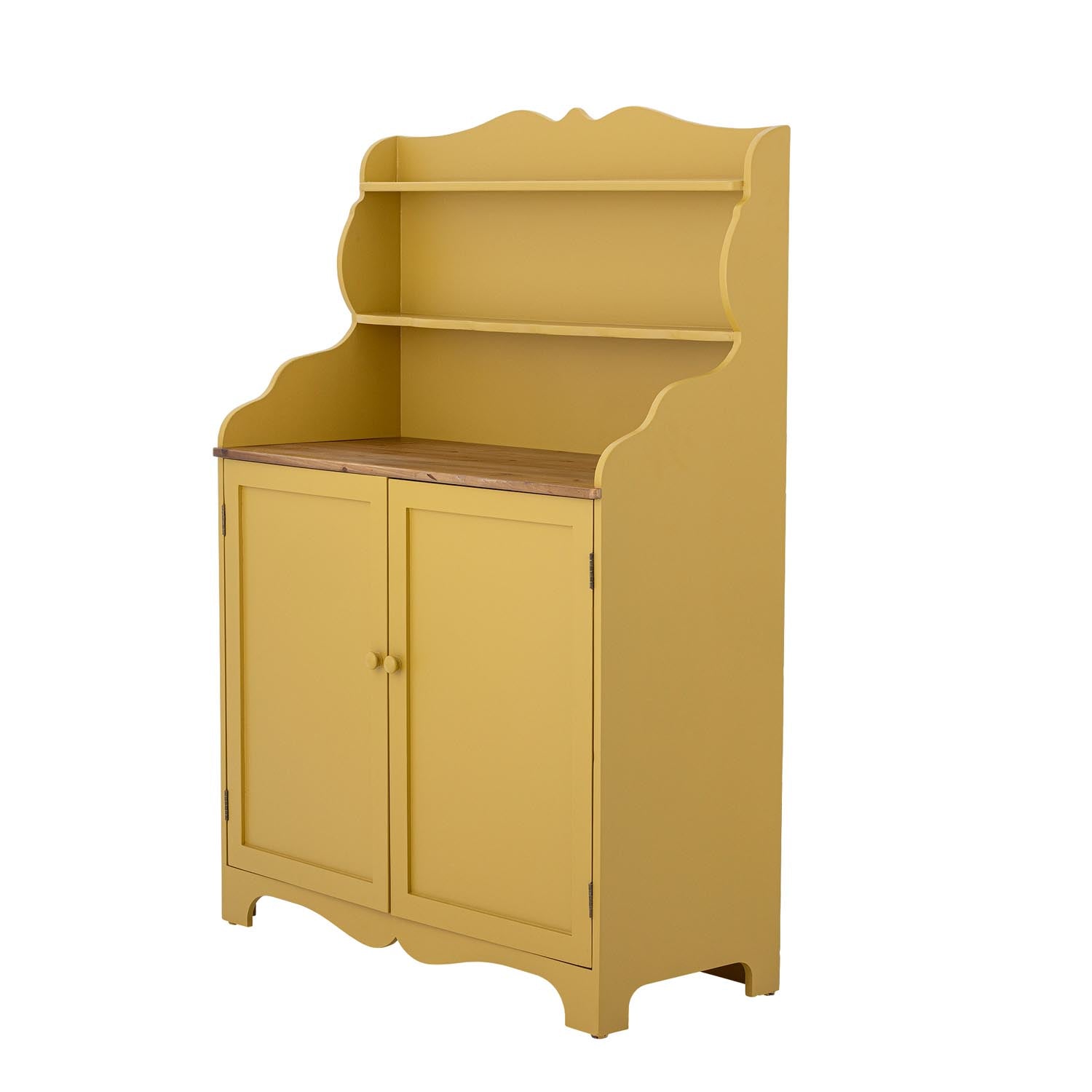 Libby Kabinett, Gelb, Kiefer in Gelb präsentiert im Onlineshop von KAQTU Design AG. Standregal ist von Creative Collection