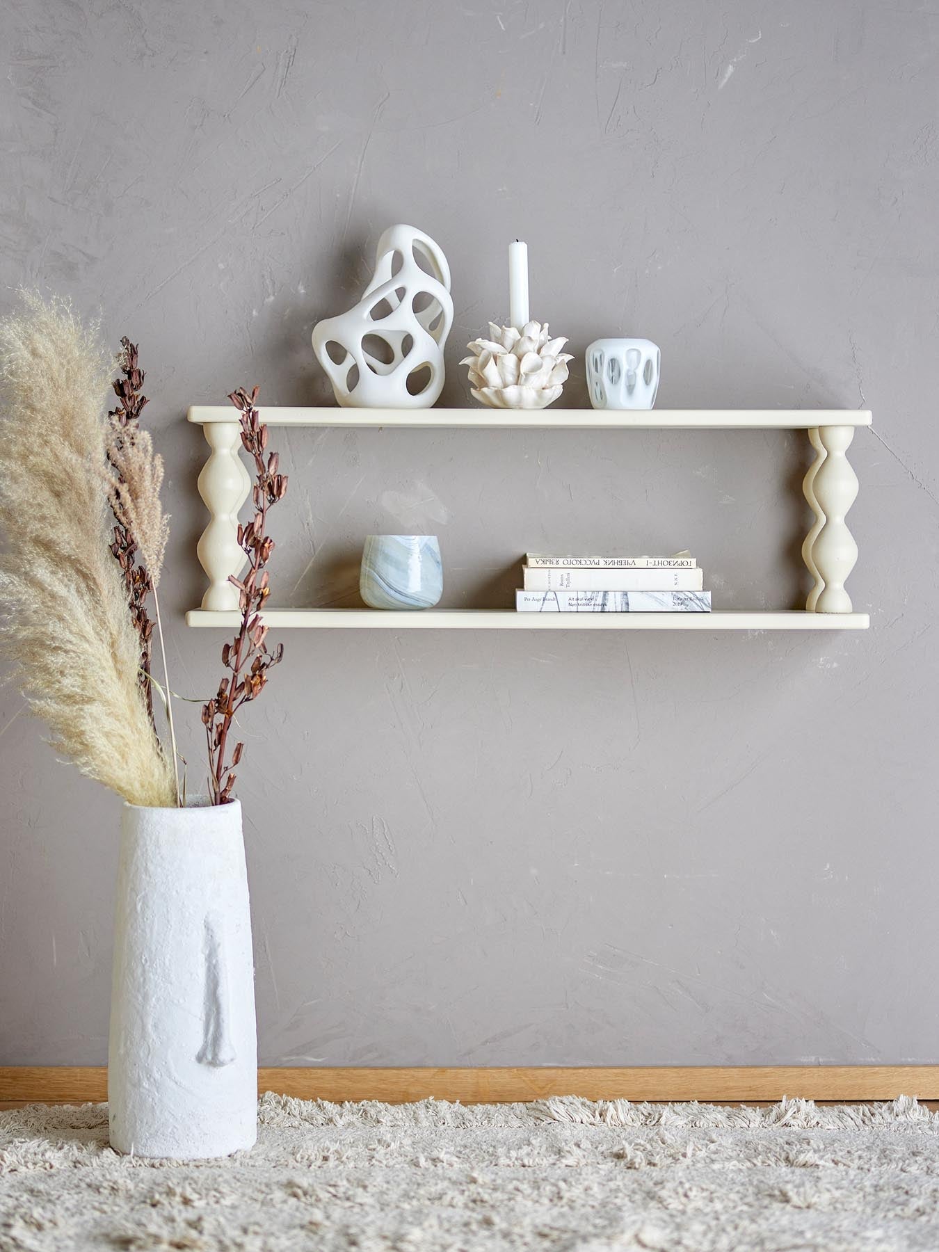 Salino Regal, Weiß, MDF in Weiß präsentiert im Onlineshop von KAQTU Design AG. Wandregal ist von Bloomingville