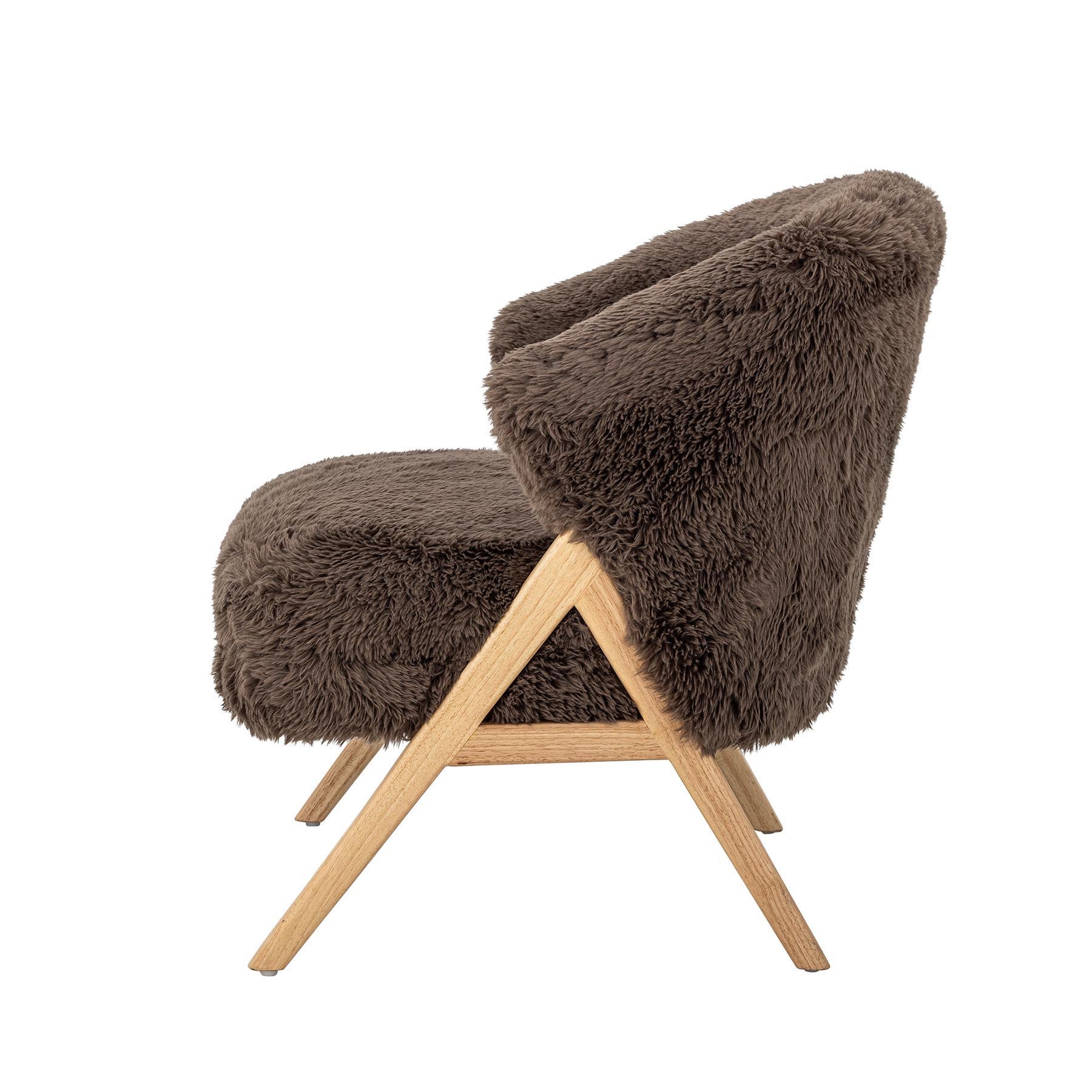 Camino Loungesessel, Braun, FSC®100%, Gummibaumholz in Brown präsentiert im Onlineshop von KAQTU Design AG. Sessel ist von Bloomingville