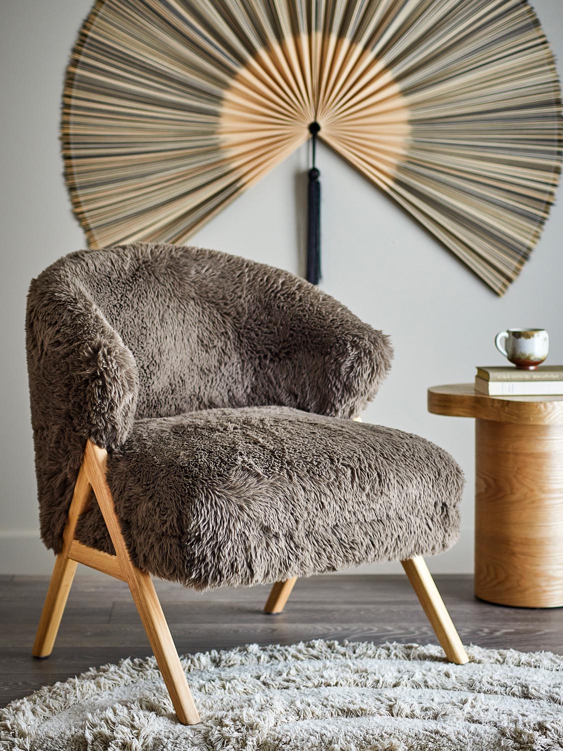 Camino Loungesessel, Braun, FSC®100%, Gummibaumholz in Brown präsentiert im Onlineshop von KAQTU Design AG. Sessel ist von Bloomingville