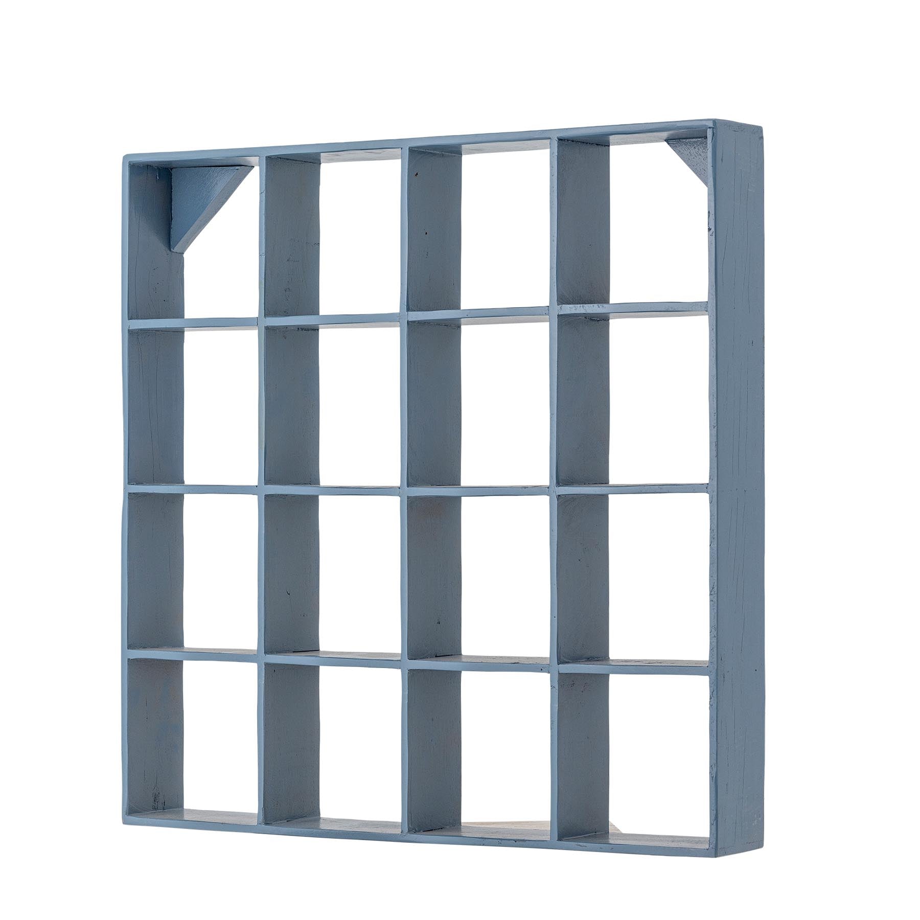 Bekka Regal, Blau, Recyceltes Holz in Blue präsentiert im Onlineshop von KAQTU Design AG. Wandregal ist von Creative Collection