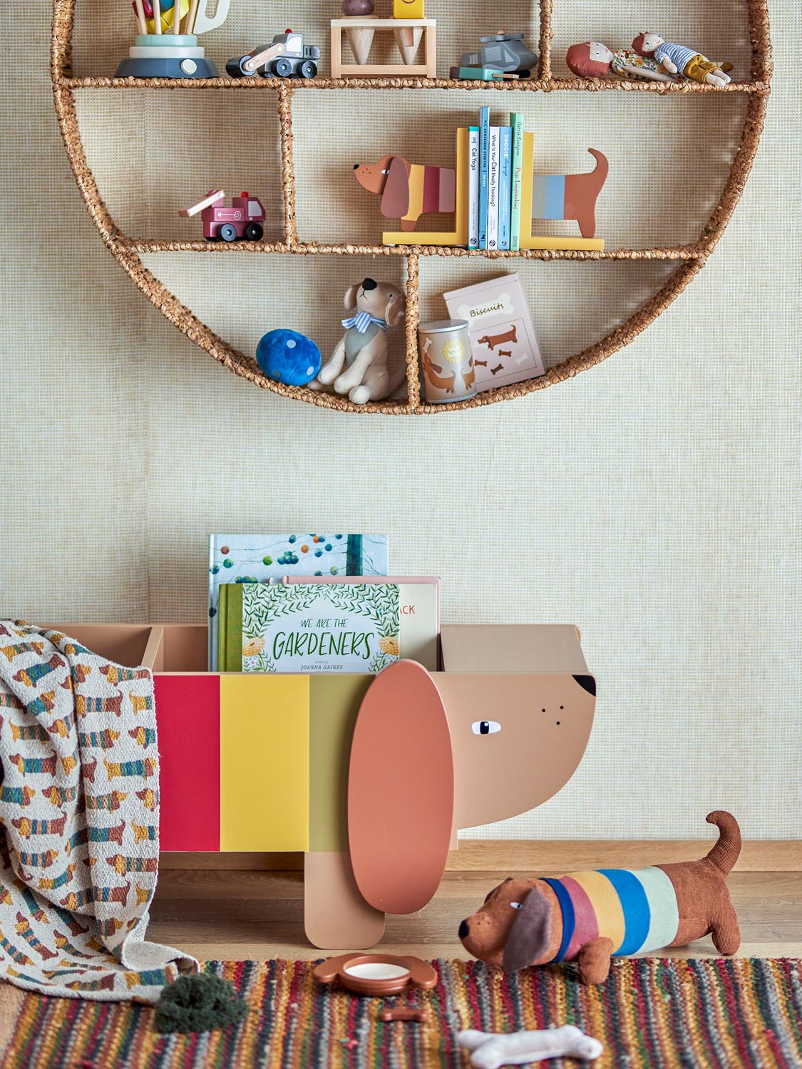 Charlie Bücherständer, Bunt, FSC®100%, MDF in Multi präsentiert im Onlineshop von KAQTU Design AG. Bücherregal ist von Bloomingville Mini
