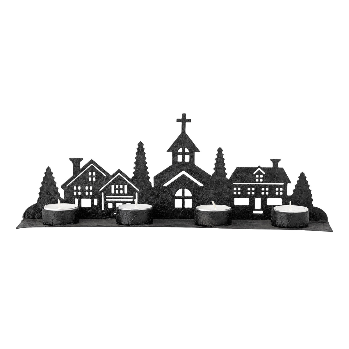Cielo Teelichthalter, Schwarz, Metall in Schwarz präsentiert im Onlineshop von KAQTU Design AG. Teelichthalter ist von Bloomingville