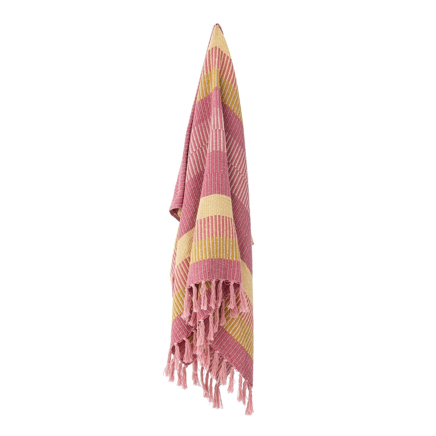Isnel Decke, Pink, Recycelte Baumwolle in Rosa präsentiert im Onlineshop von KAQTU Design AG. Bettüberwurf ist von Creative Collection