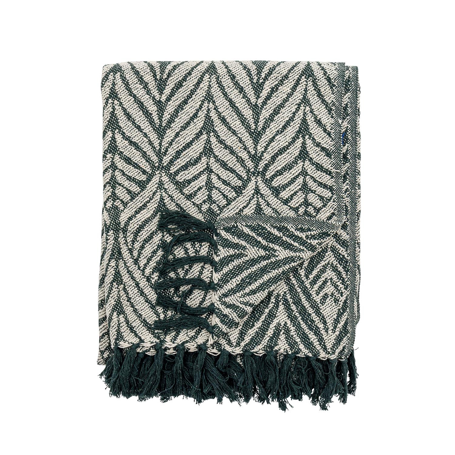 Ugento Decke, Grün, Recycelte Baumwolle in Grün präsentiert im Onlineshop von KAQTU Design AG. Bettüberwurf ist von Creative Collection