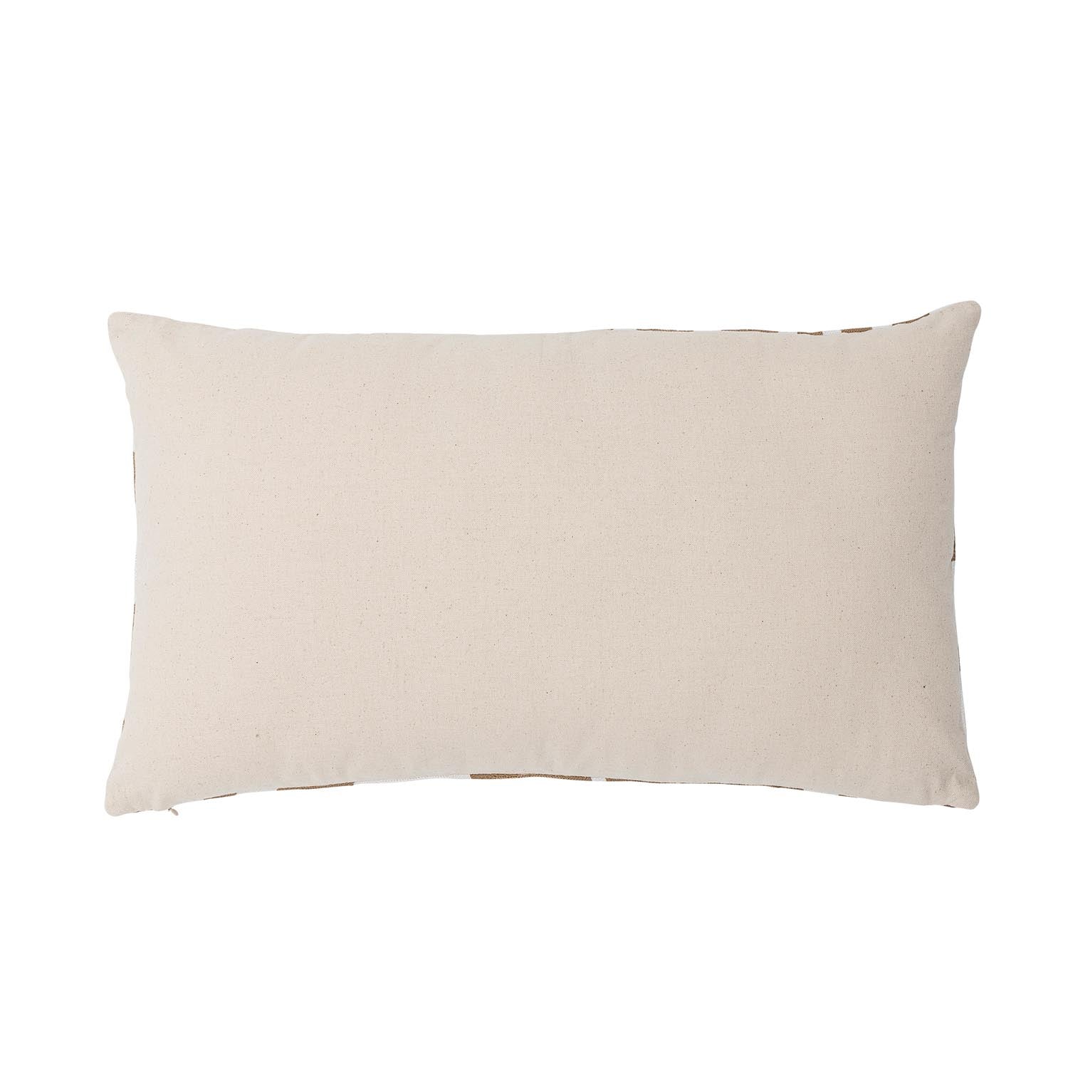 Entdecken Sie das Aba Kissen von Bloomingville – ein stilvolles Accessoire aus 100% Baumwolle, das mit seinem geschwungenen Muster und warmen Naturtönen Ihr Zuhause bereichert.