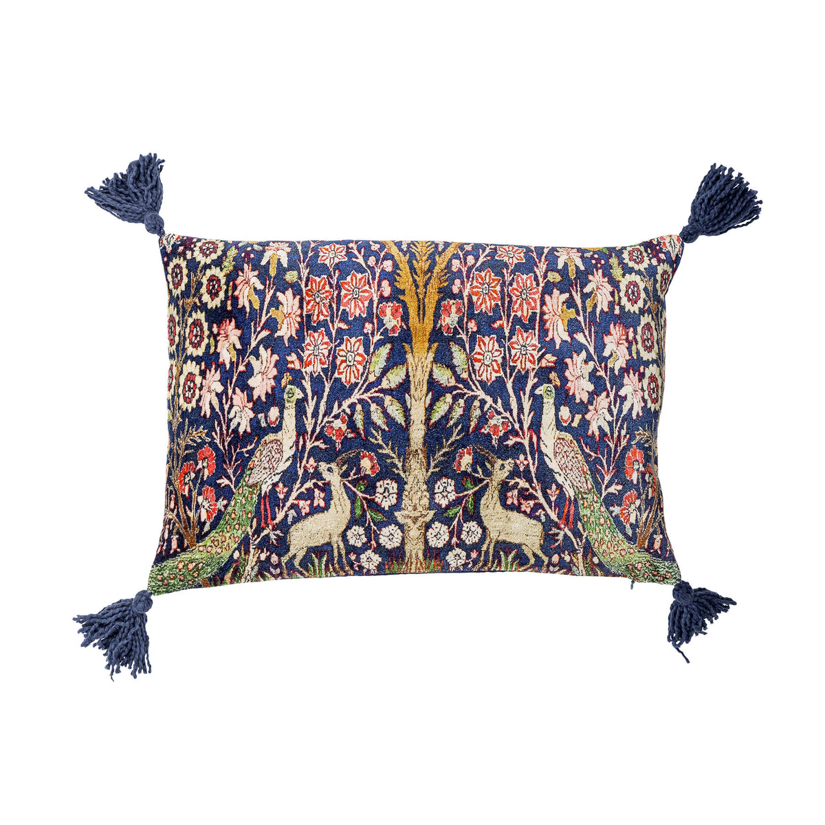 Adya Kissen, Blau, Viskose in Blau präsentiert im Onlineshop von KAQTU Design AG. Deko Kissen ist von Creative Collection