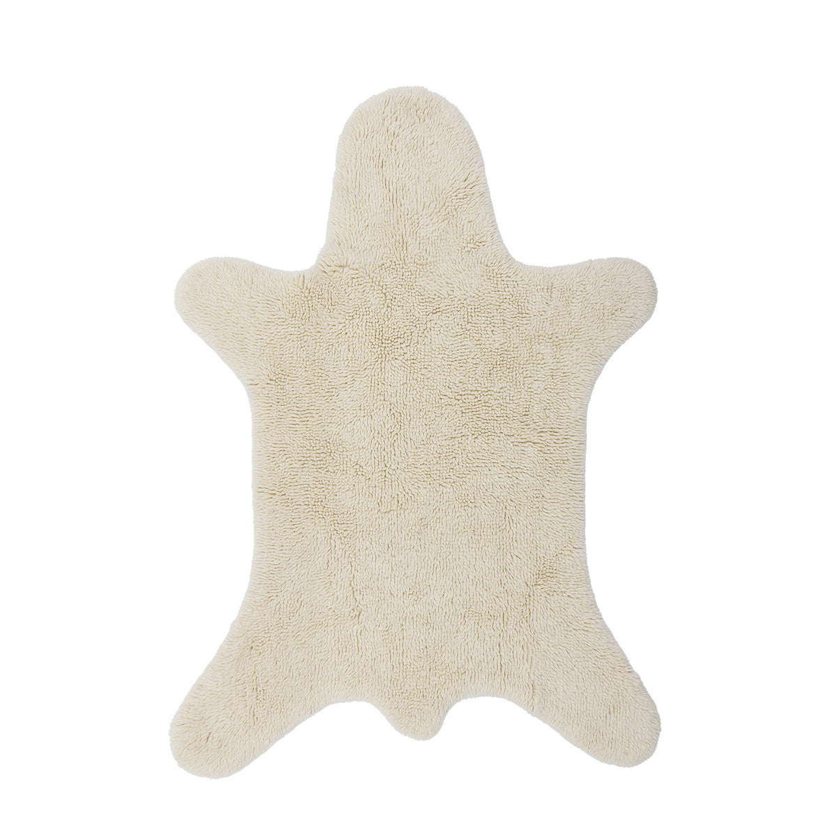 Bear Teppich, Weiss, Wolle in Weiss präsentiert im Onlineshop von KAQTU Design AG. Teppich ist von Bloomingville Mini
