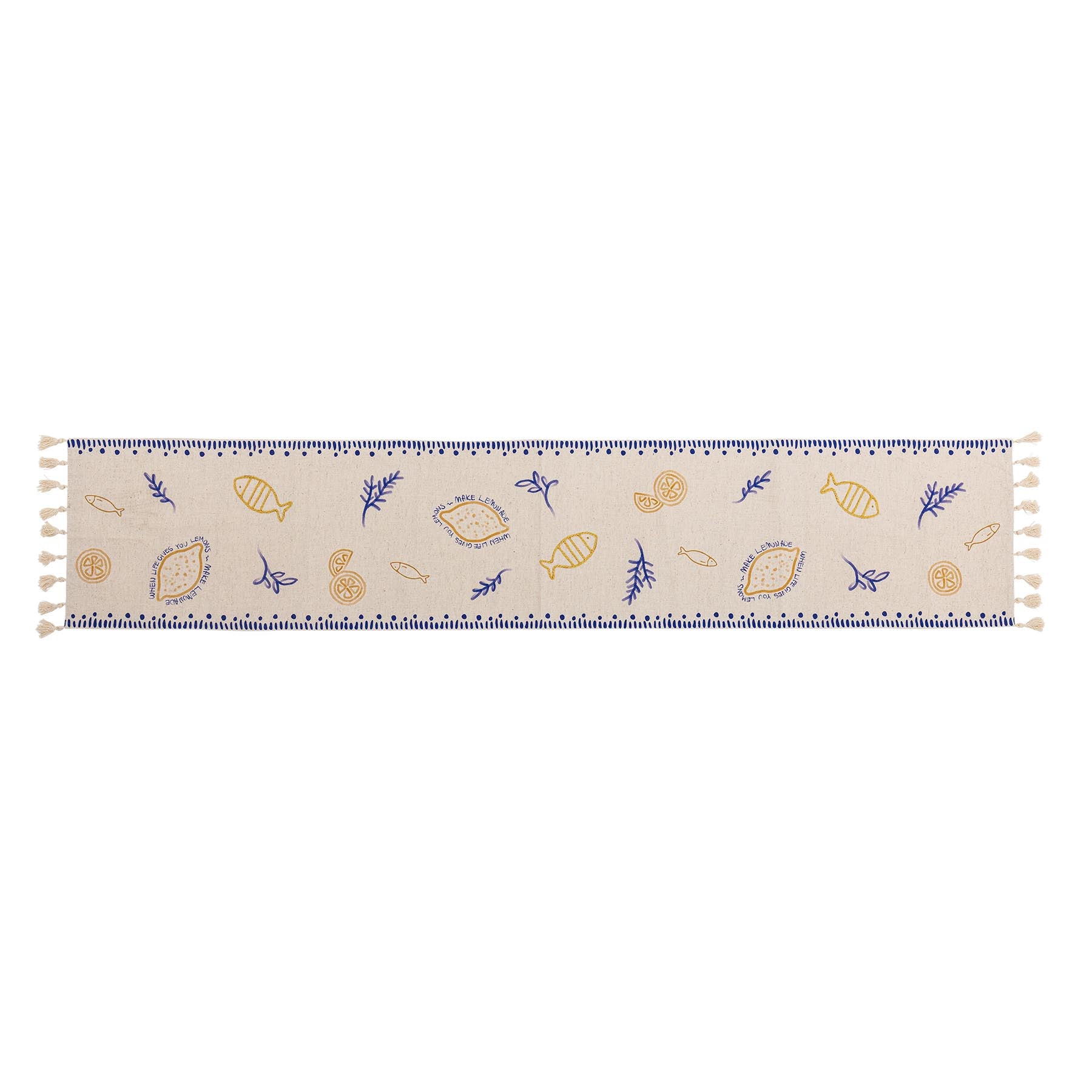 Maxima Tischläufer, Blau, Baumwolle OEKO-TEX® in Blue präsentiert im Onlineshop von KAQTU Design AG. Pfannenuntersatz ist von Creative Collection