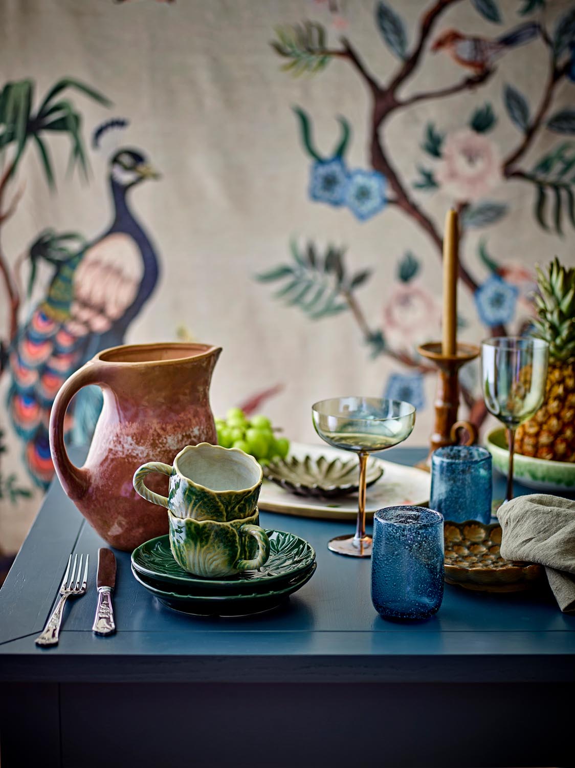 Peacock Decke, Grün, Polyester in Green präsentiert im Onlineshop von KAQTU Design AG. Bettüberwurf ist von Creative Collection