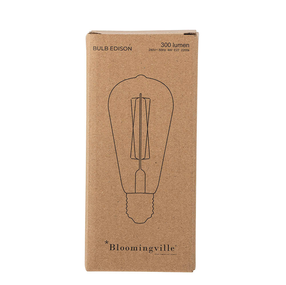 Edison LED-Glühbirne, Klar, Glas in Clear präsentiert im Onlineshop von KAQTU Design AG. Leuchtmittel ist von Bloomingville
