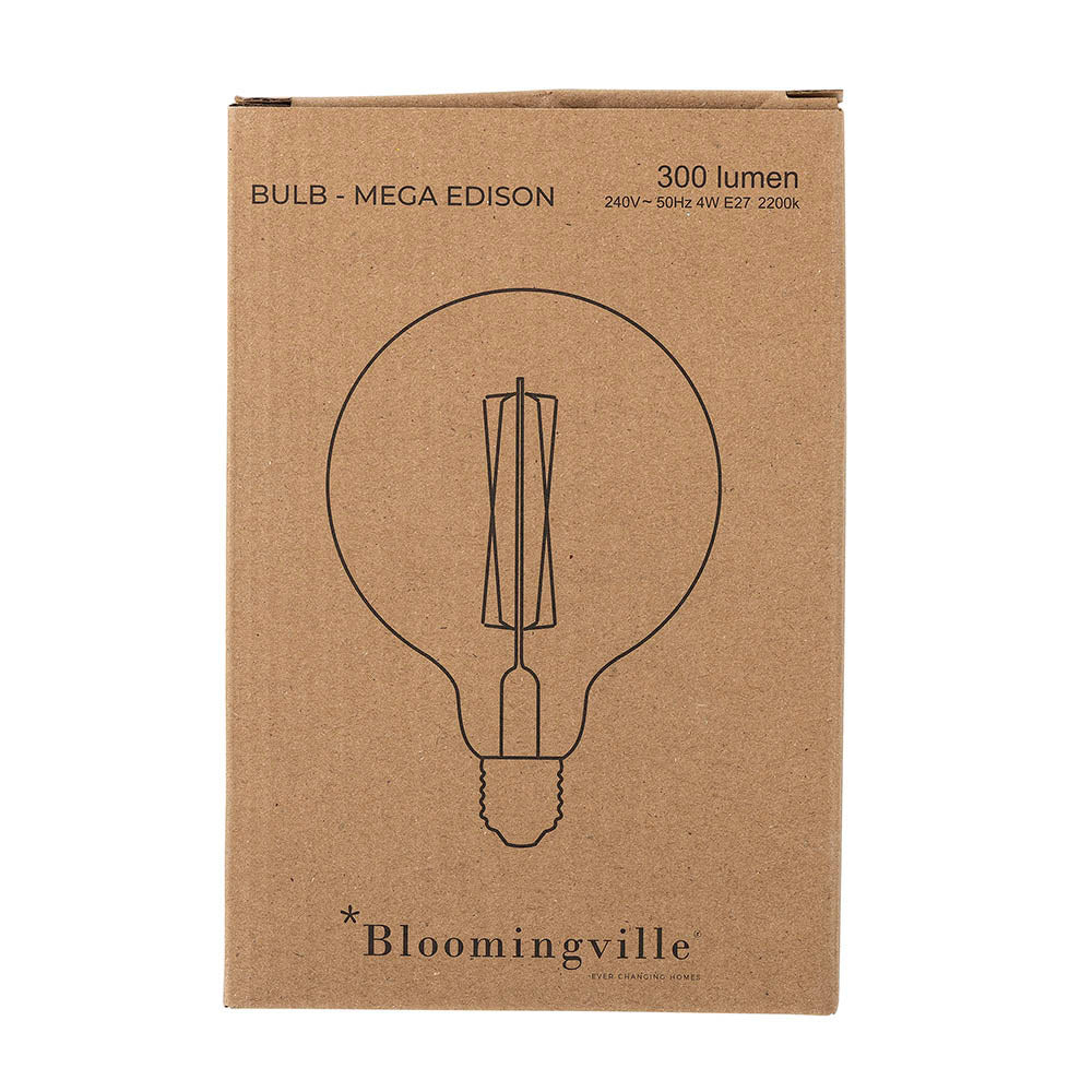 Mega Edison LED-Glühbirne, Klar, Glas in Clear präsentiert im Onlineshop von KAQTU Design AG. Leuchtmittel ist von Bloomingville