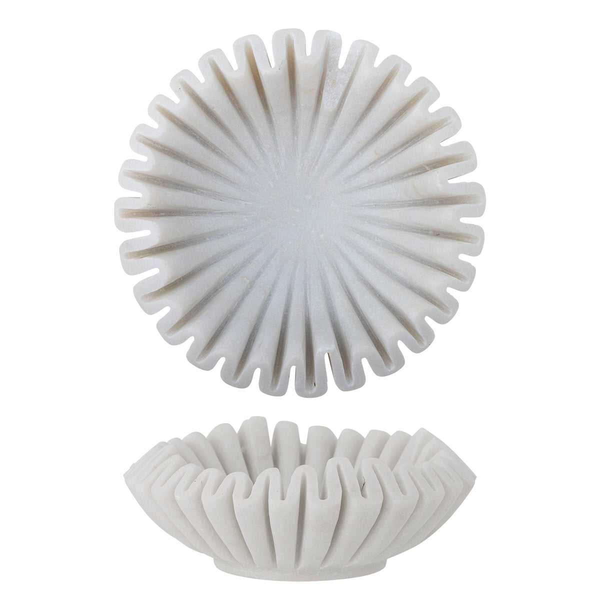 Harmonia Schale, Weiss, Marmor in Weiss präsentiert im Onlineshop von KAQTU Design AG. Schale ist von Bloomingville