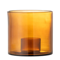 Kahlah Kerzenhalter, Braun, Recyceltes Glas