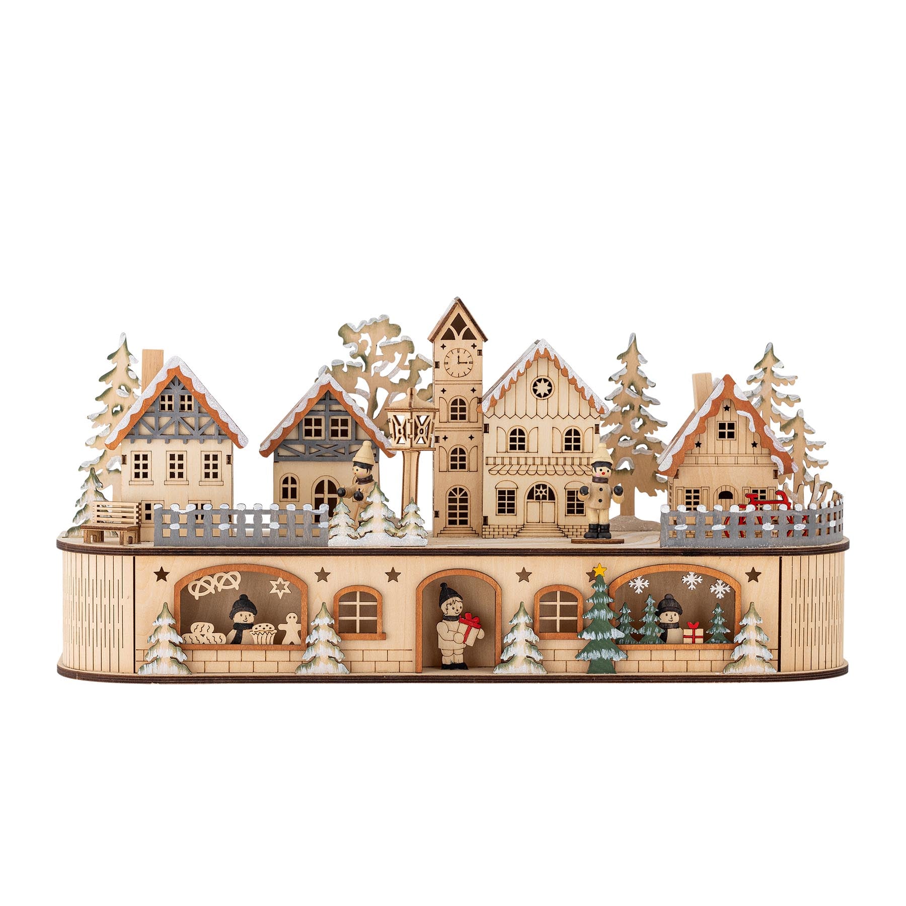Norwich Deko mit Licht, Natur, Sperrholz in Nature präsentiert im Onlineshop von KAQTU Design AG. Kunstgegenstände ist von Bloomingville