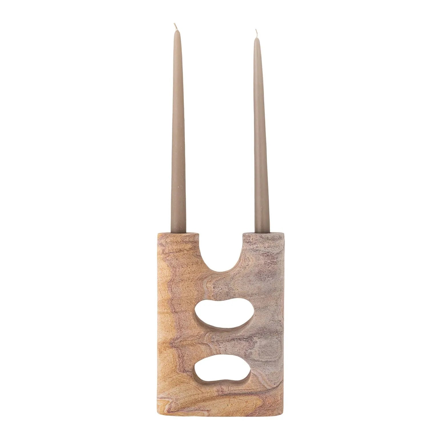 Lodi Kerzenhalter, Natur, Sandstein in Natur präsentiert im Onlineshop von KAQTU Design AG. Kerzenständer ist von Bloomingville