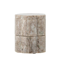 Vaso Nezli con coperchio, naturale, marmo
