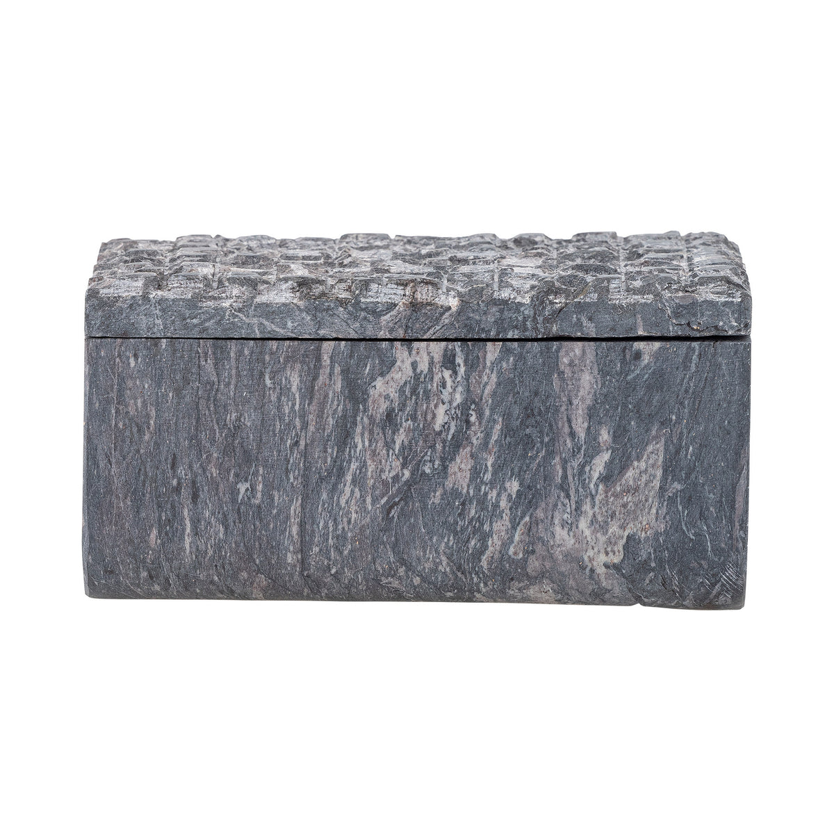 Nubia Box mit Deckel, Grau, Speckstein in Grau präsentiert im Onlineshop von KAQTU Design AG. Aufbewahrungskisten ist von Bloomingville