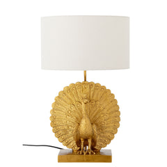 Peacock Tischlampe, Gold, Polyresin