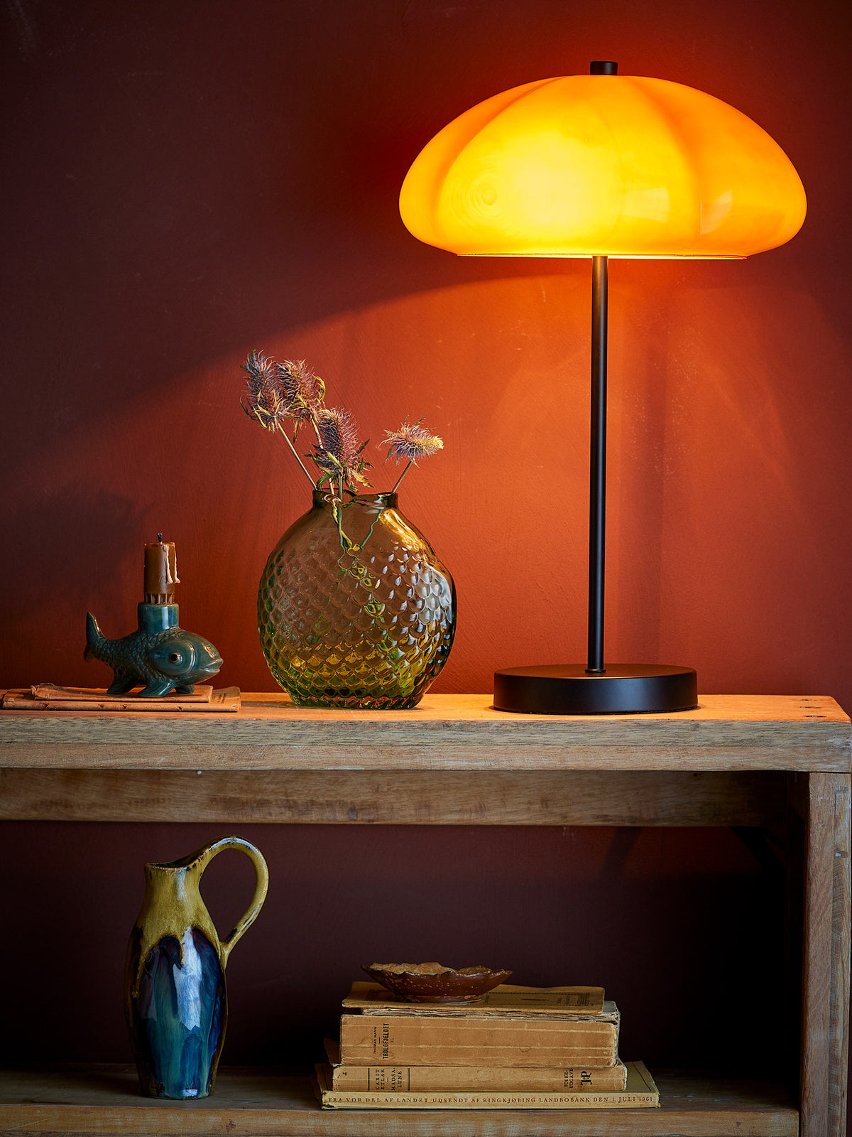 Kinoko Tischlampe, Gelb, Metall in Gelb präsentiert im Onlineshop von KAQTU Design AG. Tischleuchte ist von Creative Collection