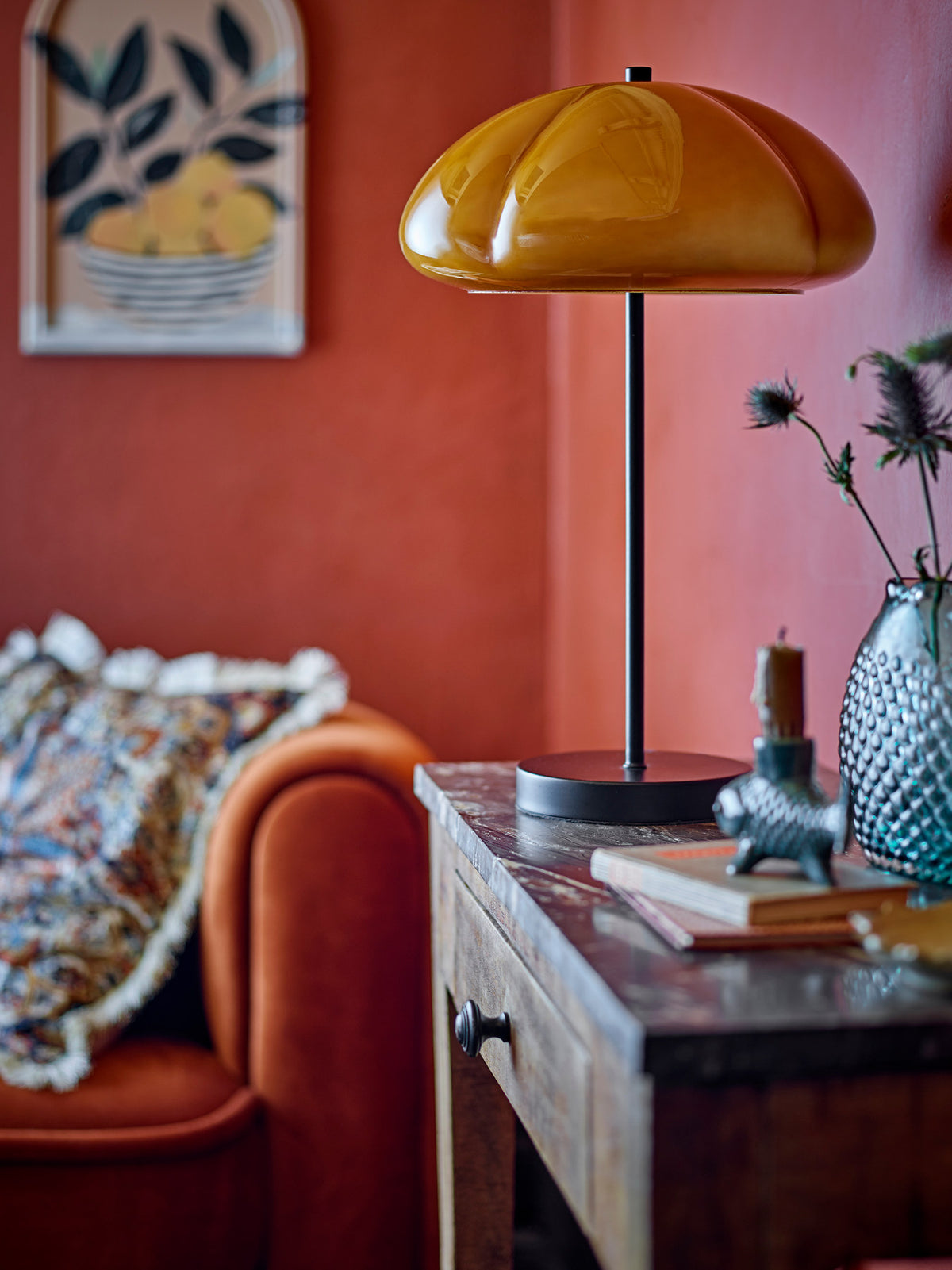Kinoko Tischlampe, Gelb, Metall in Gelb präsentiert im Onlineshop von KAQTU Design AG. Tischleuchte ist von Creative Collection