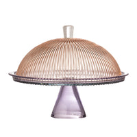 Tayo Kuchenteller mit Glocke, Bunt, Glas