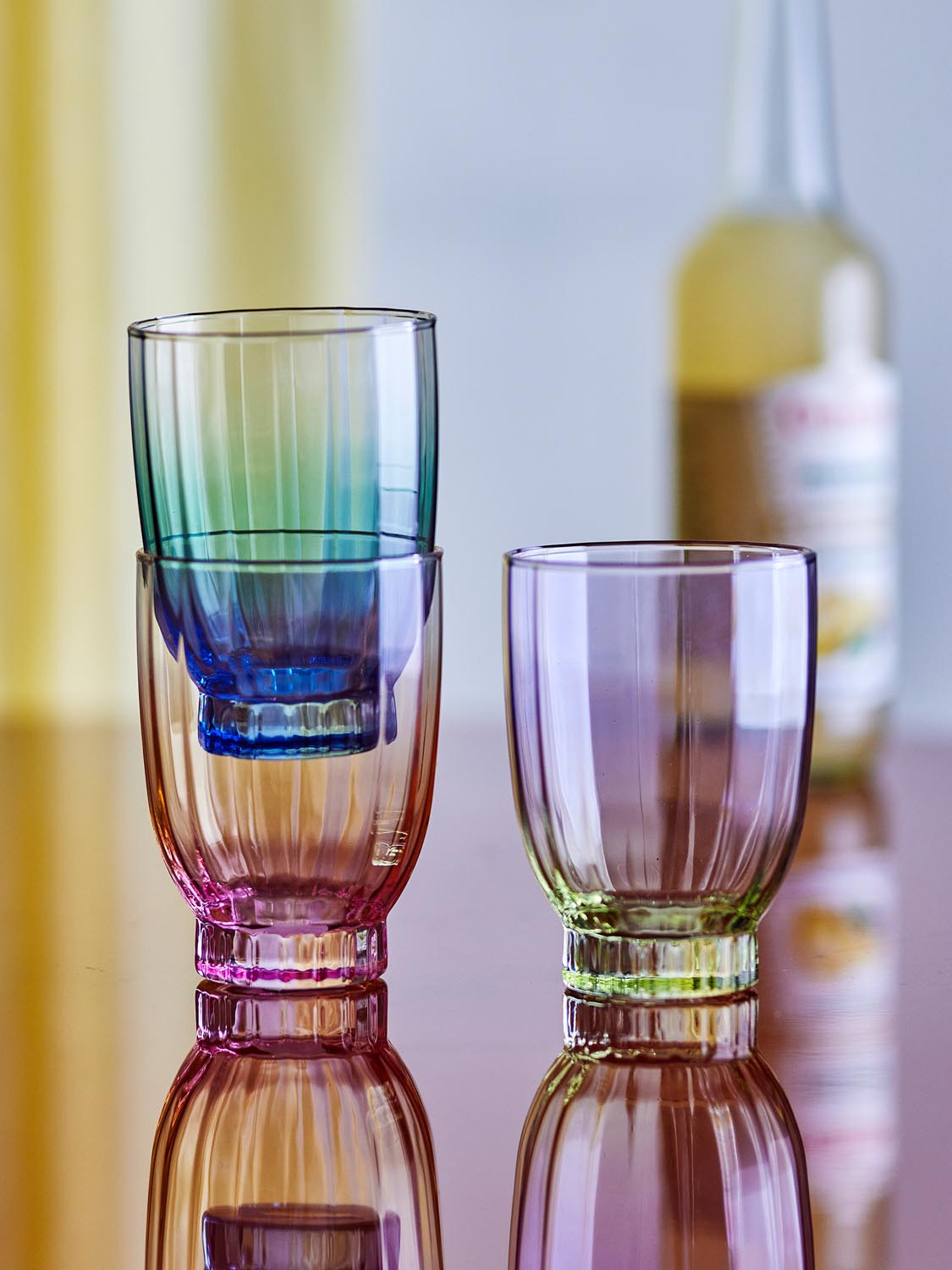 Nicoline Trinkglas, Bunt, Glas in Multi präsentiert im Onlineshop von KAQTU Design AG. Glas ist von Bloomingville