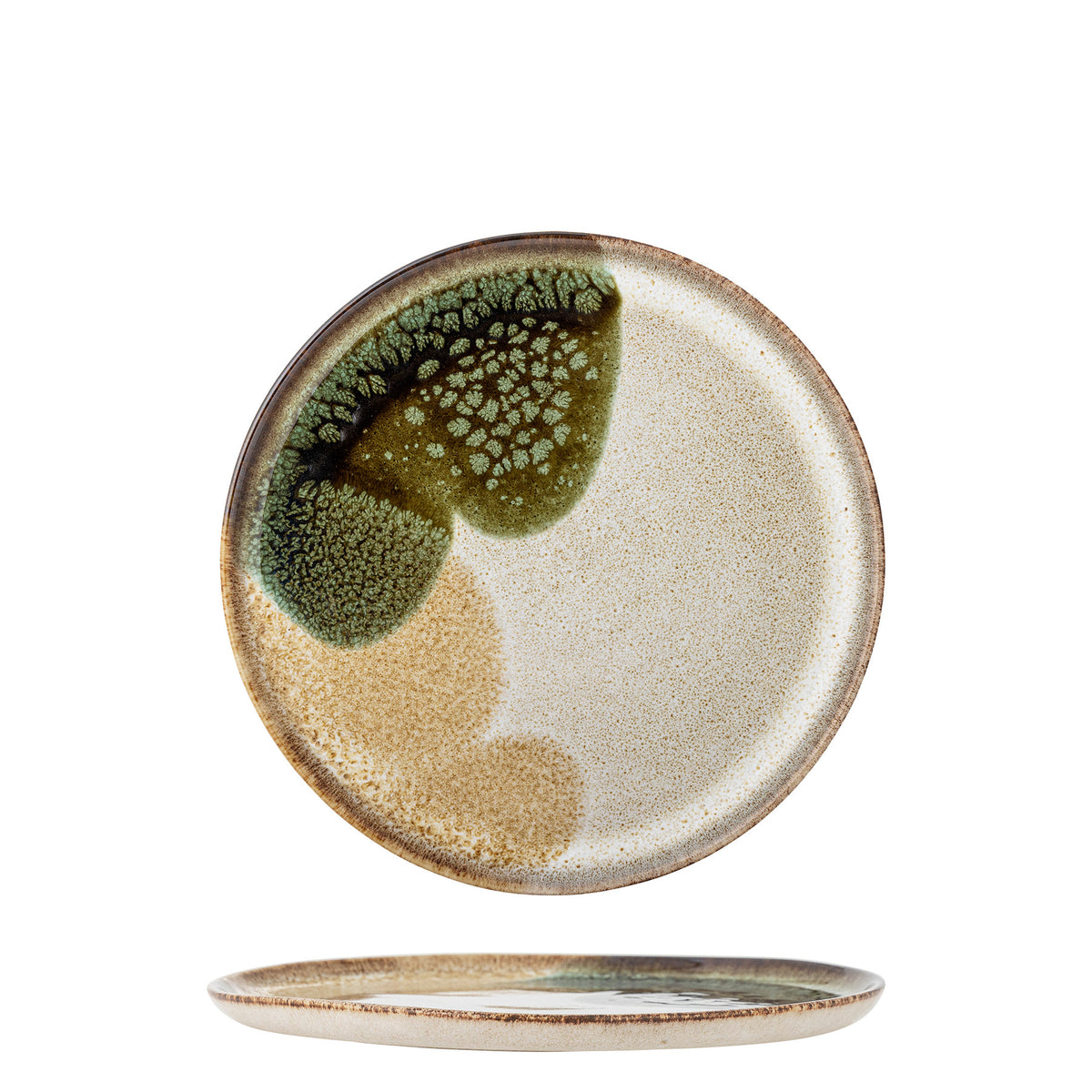 Jules Teller, Grün, Steingut in Green präsentiert im Onlineshop von KAQTU Design AG. Teller ist von Bloomingville