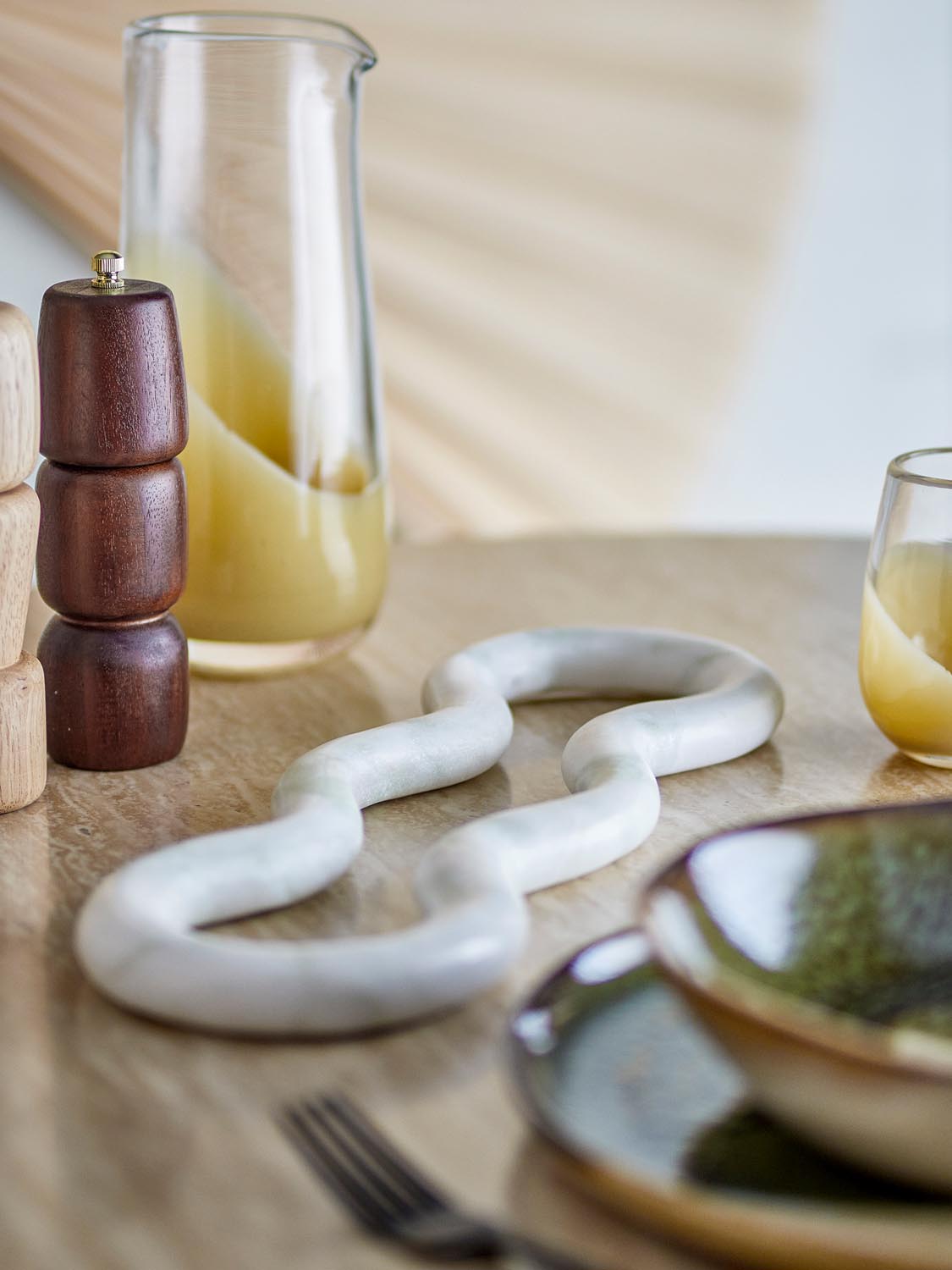 Vivien Untersetzer, Grün, Marmor in Green präsentiert im Onlineshop von KAQTU Design AG. Pfannenuntersatz ist von Bloomingville