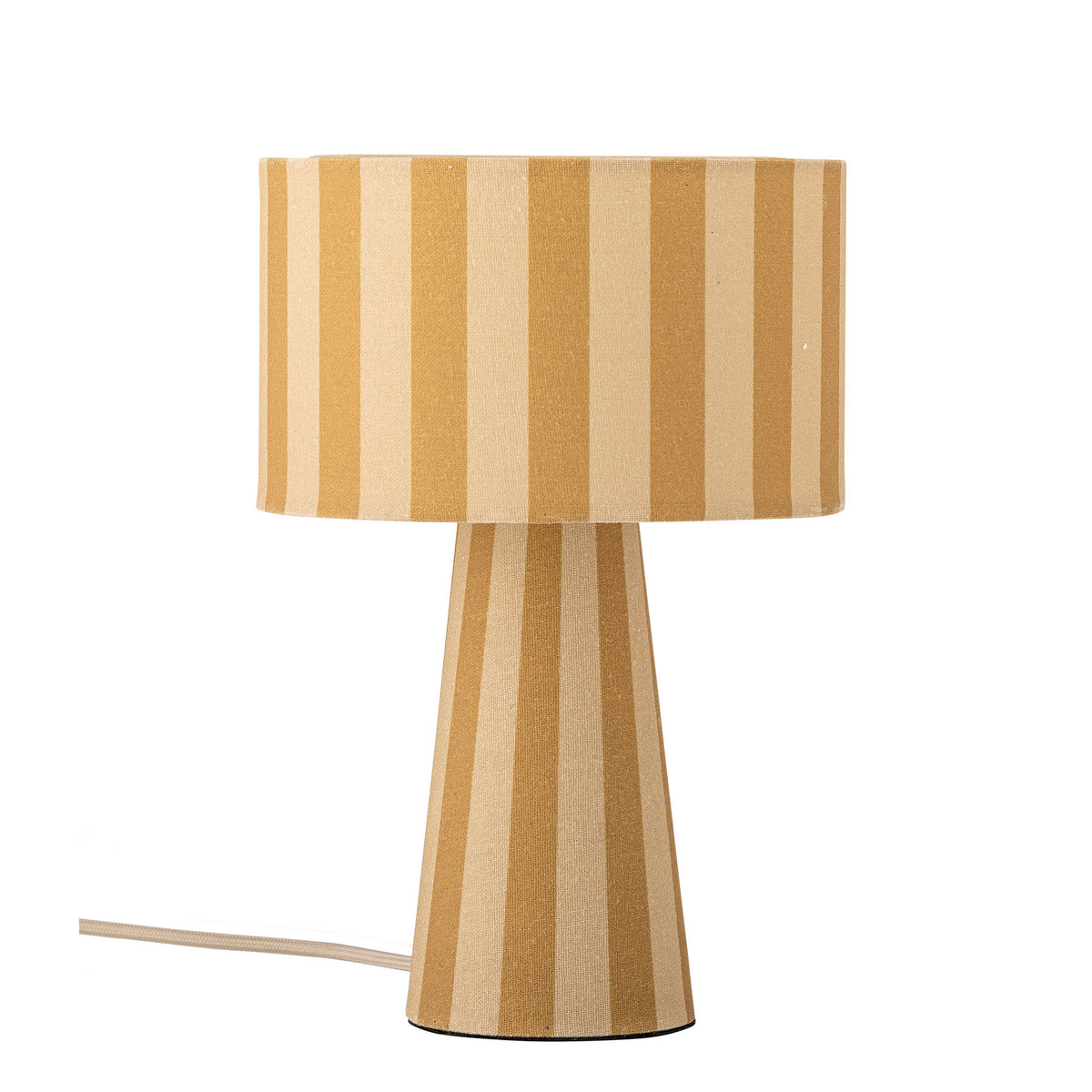 Emmie Tischlampe, Gelb, Leinen in Yellow präsentiert im Onlineshop von KAQTU Design AG. Tischleuchte ist von Bloomingville